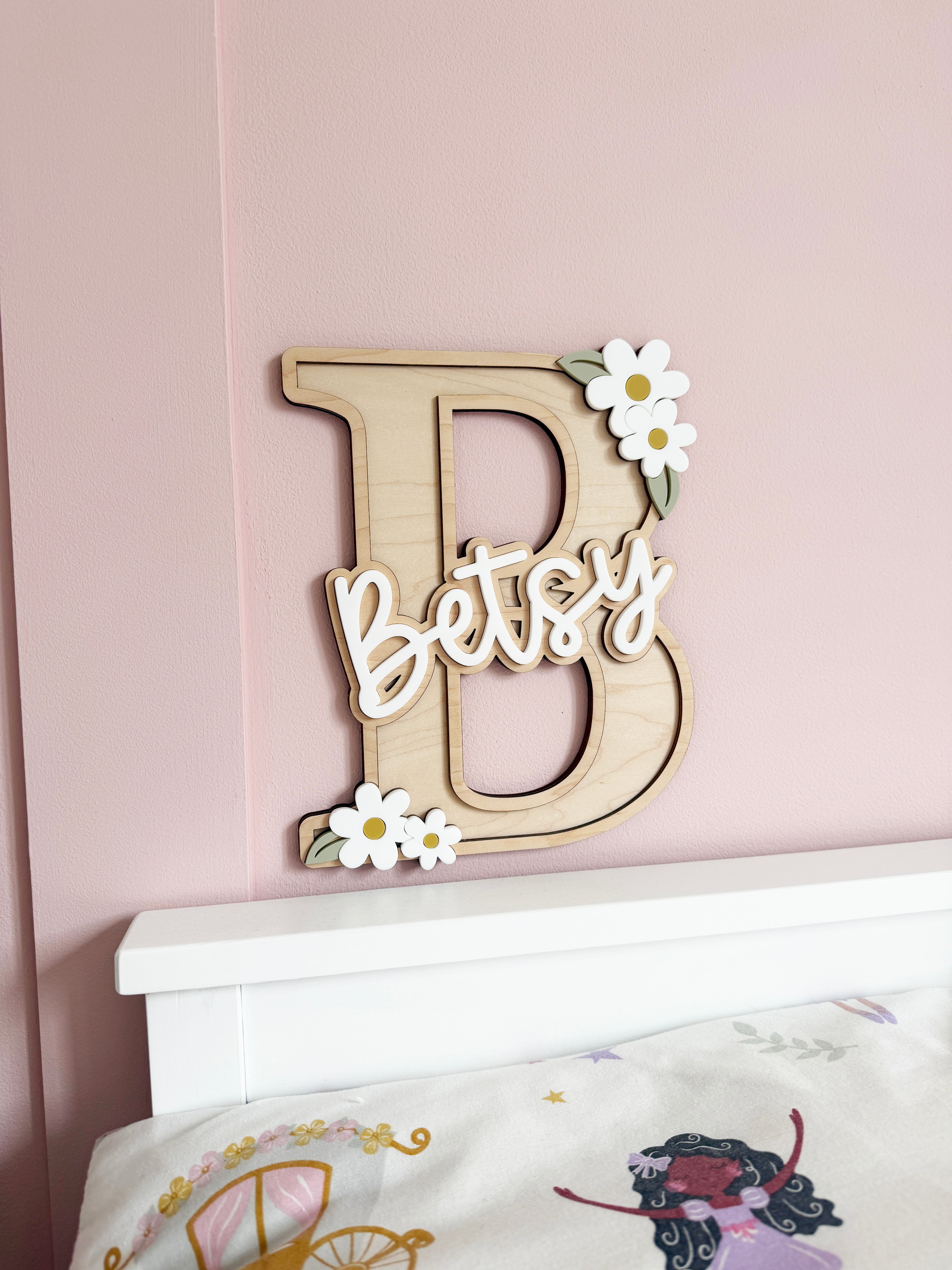 Personalised floral letter/name sign