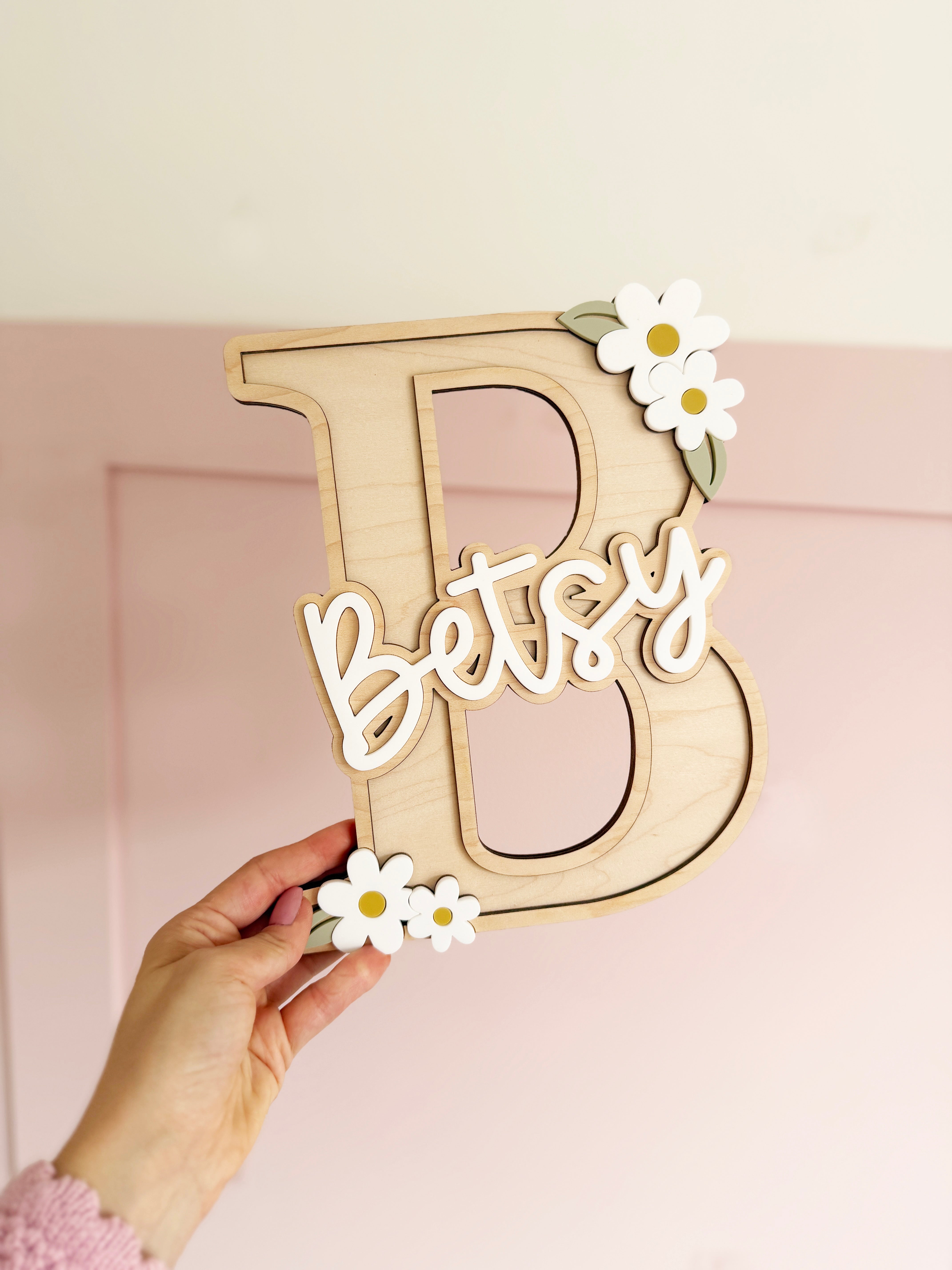 Personalised floral letter/name sign