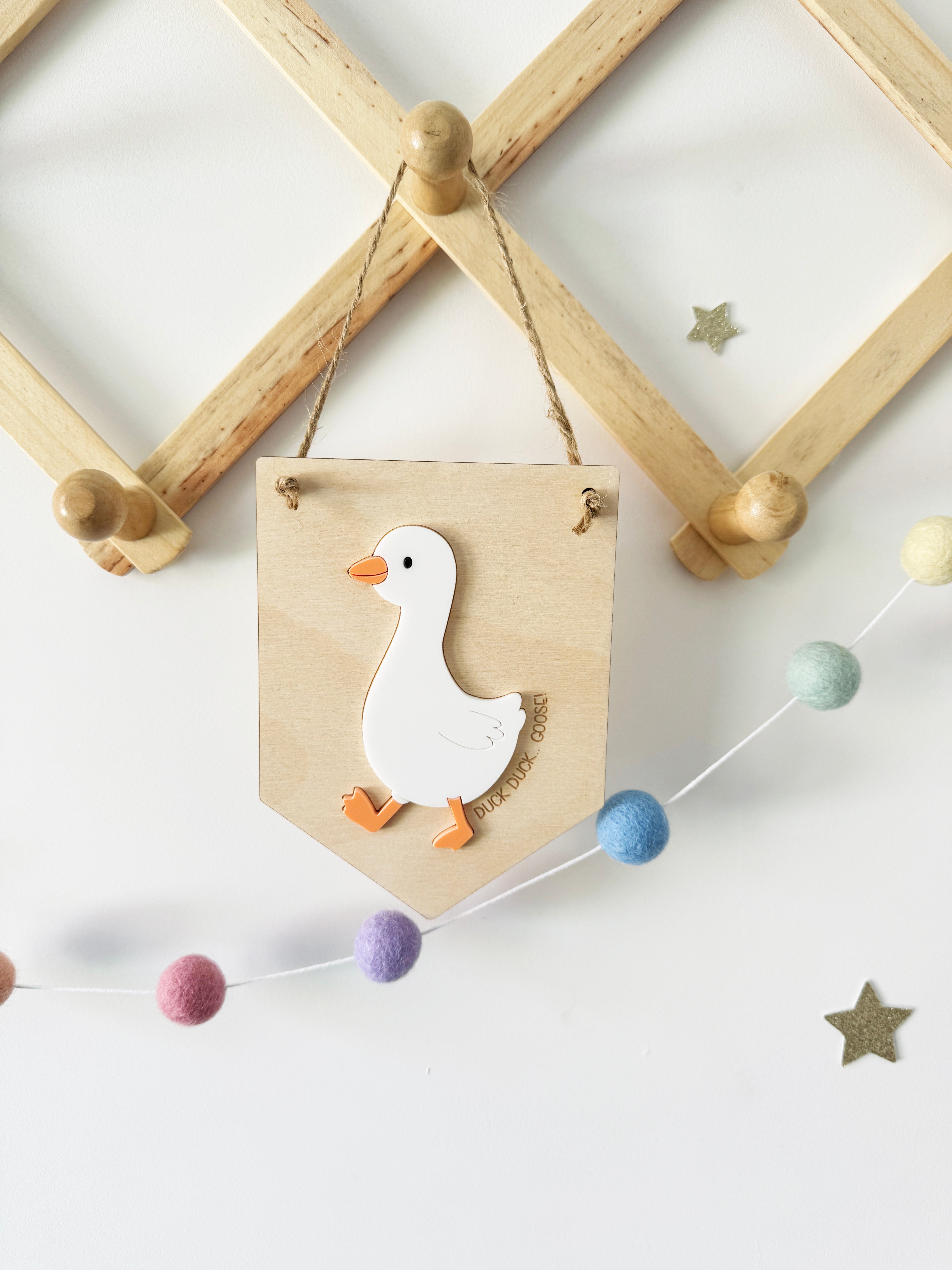 Duck duck goose mini pennant