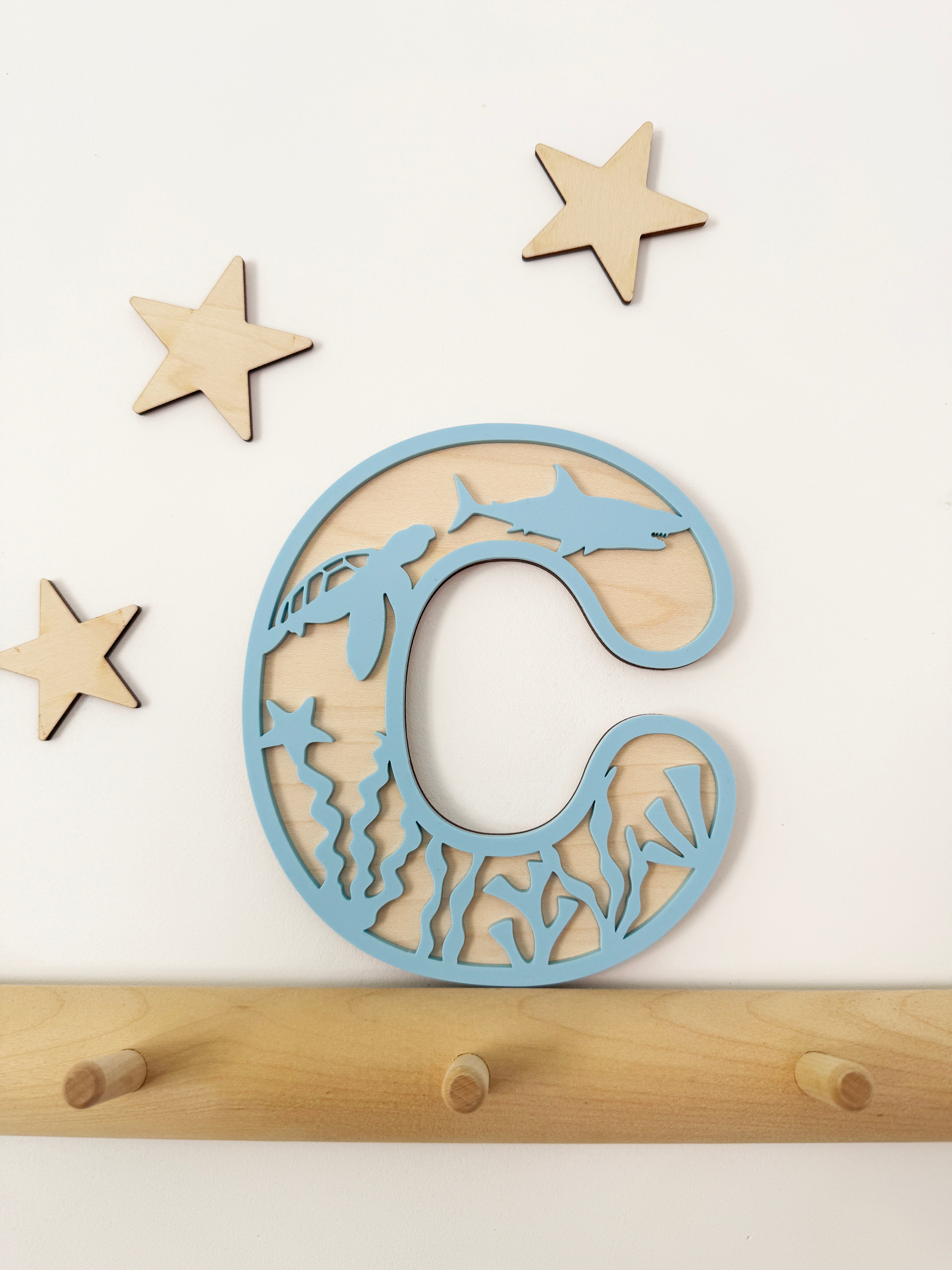 Ocean themed initial letter