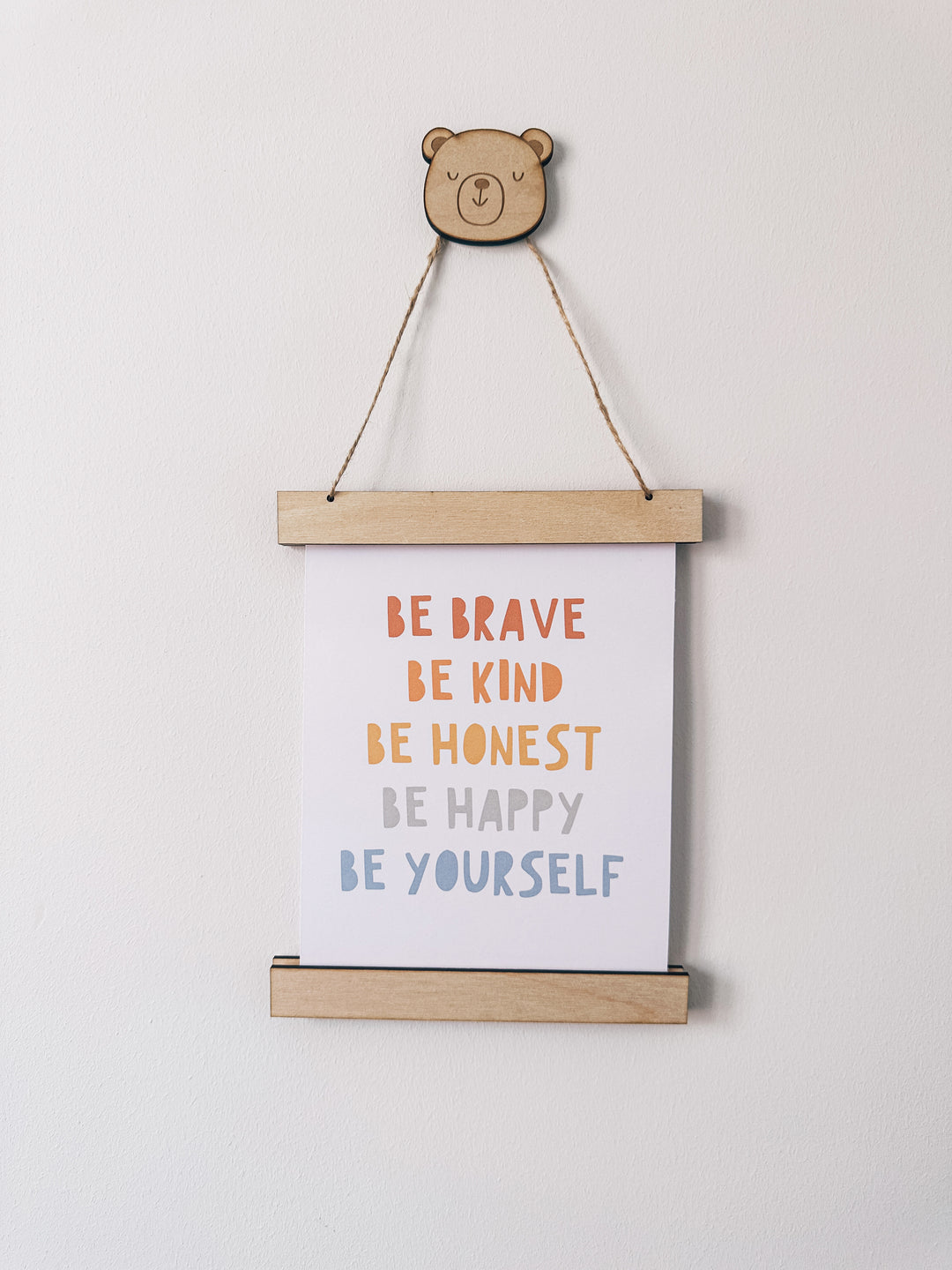 Be brave, be kind A5 wall print