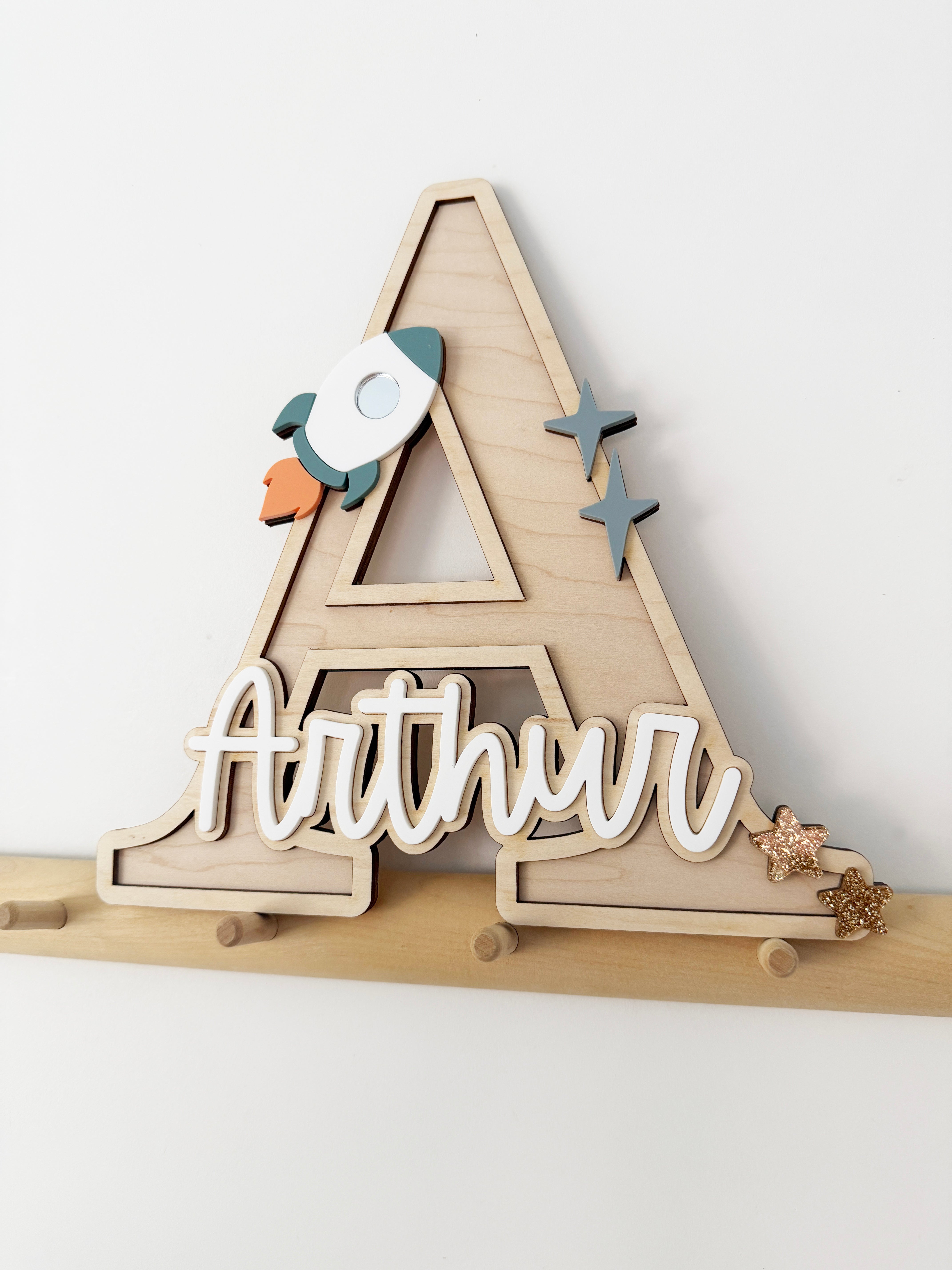 Personalised space letter/name sign
