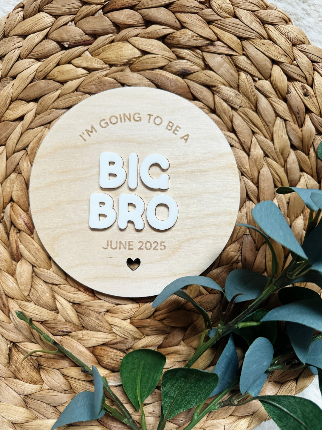 Big Bro pregnancy announcement disc