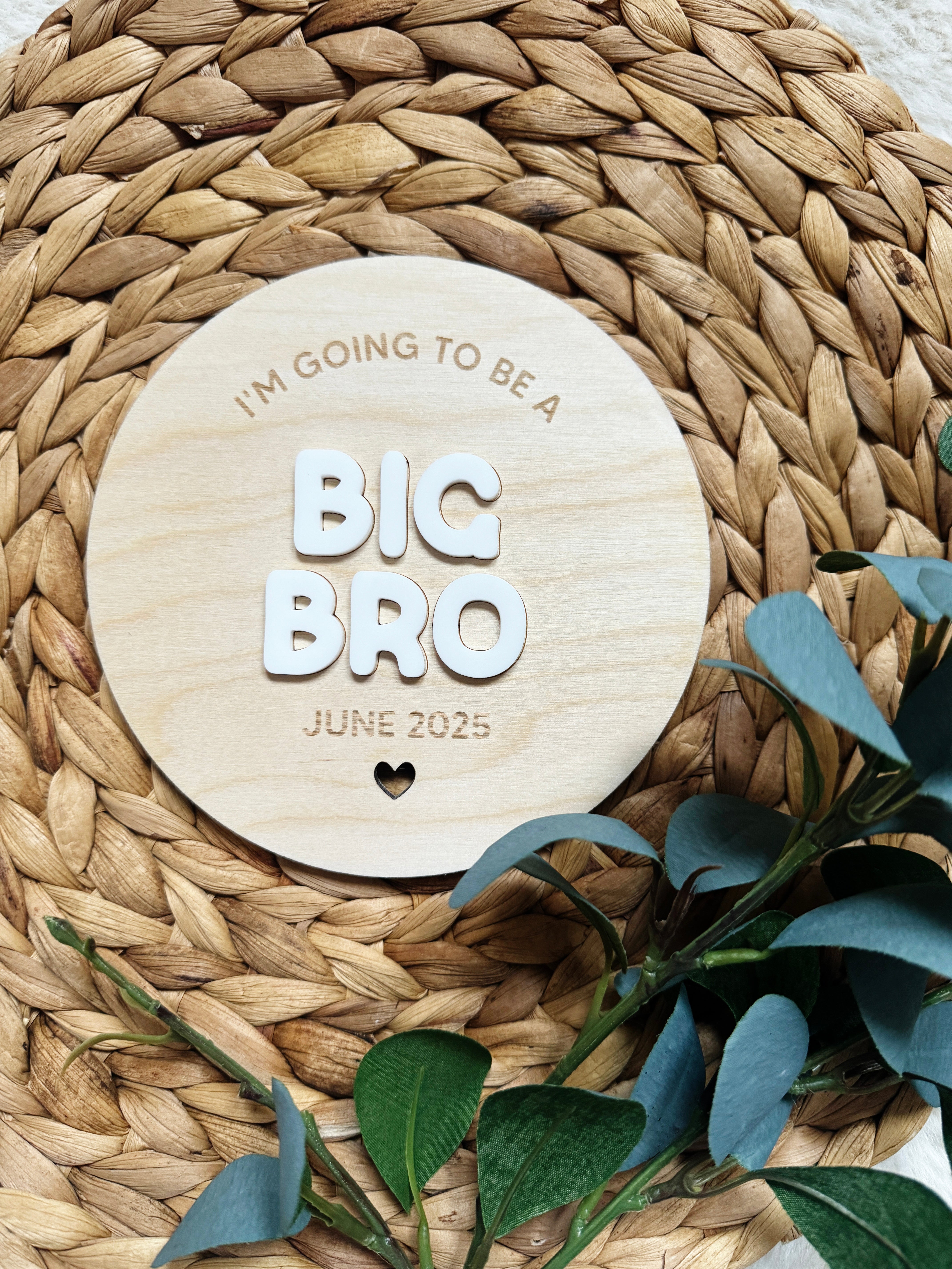 Big Bro pregnancy announcement disc