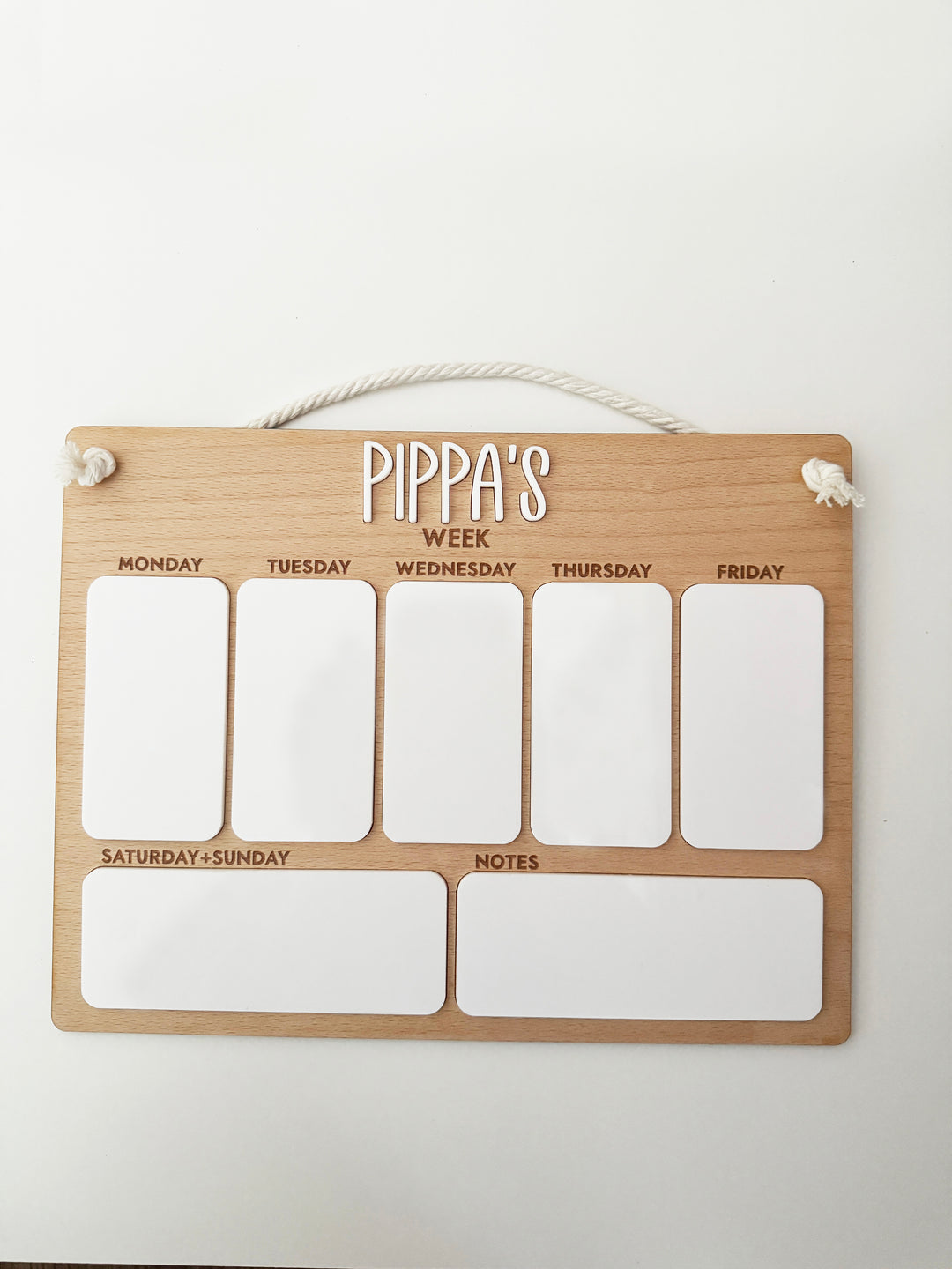 Personalised weekly organiser/planner (White)