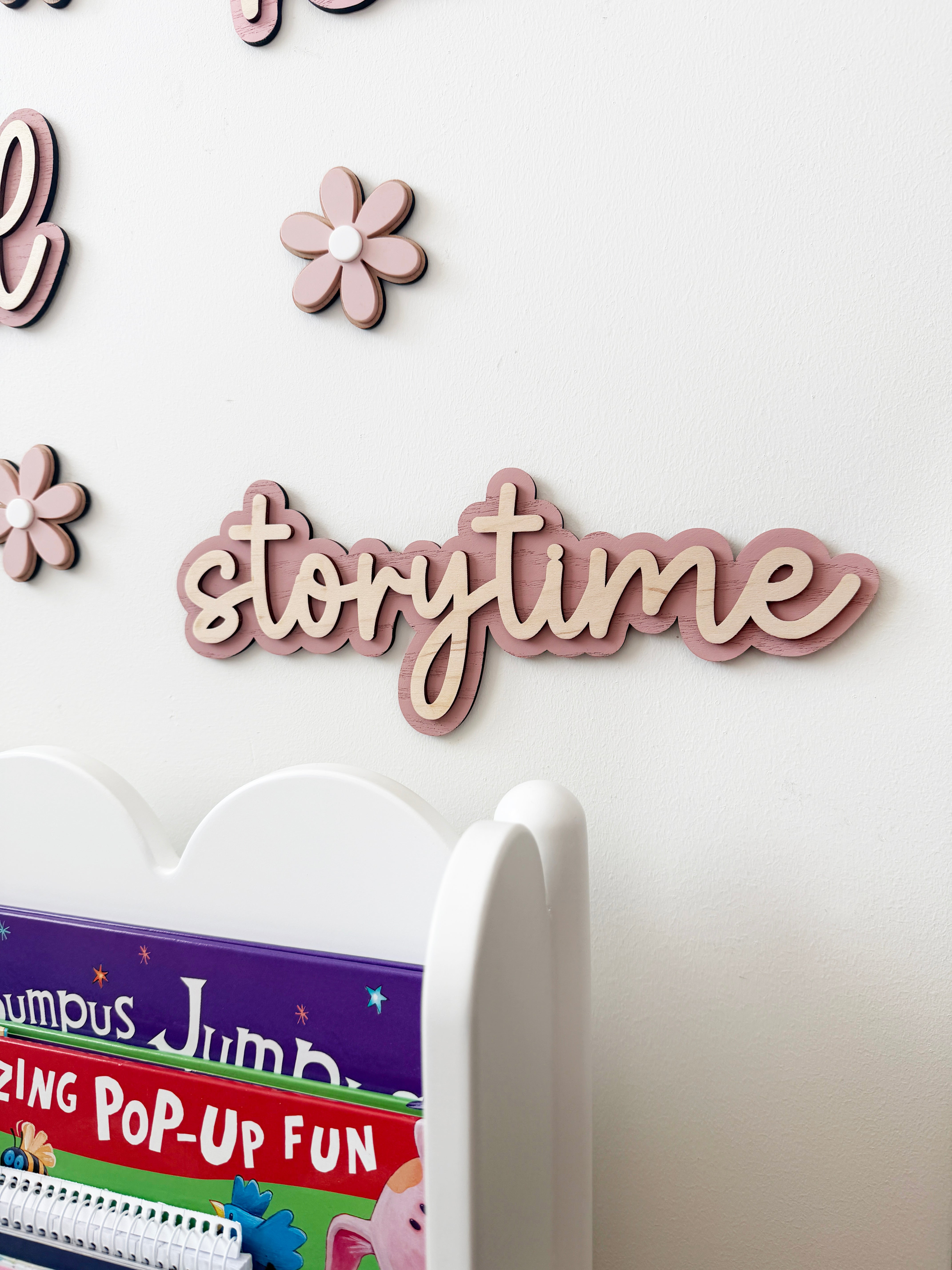Double layer Storytime wall sign