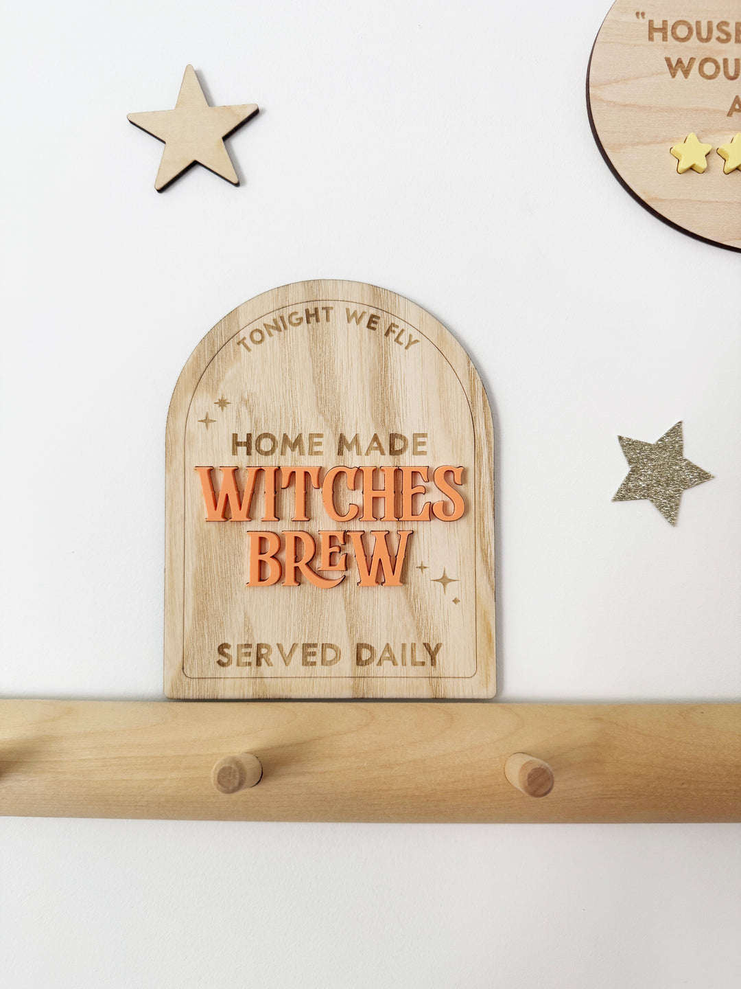 Witches brew halloween shelf sitter