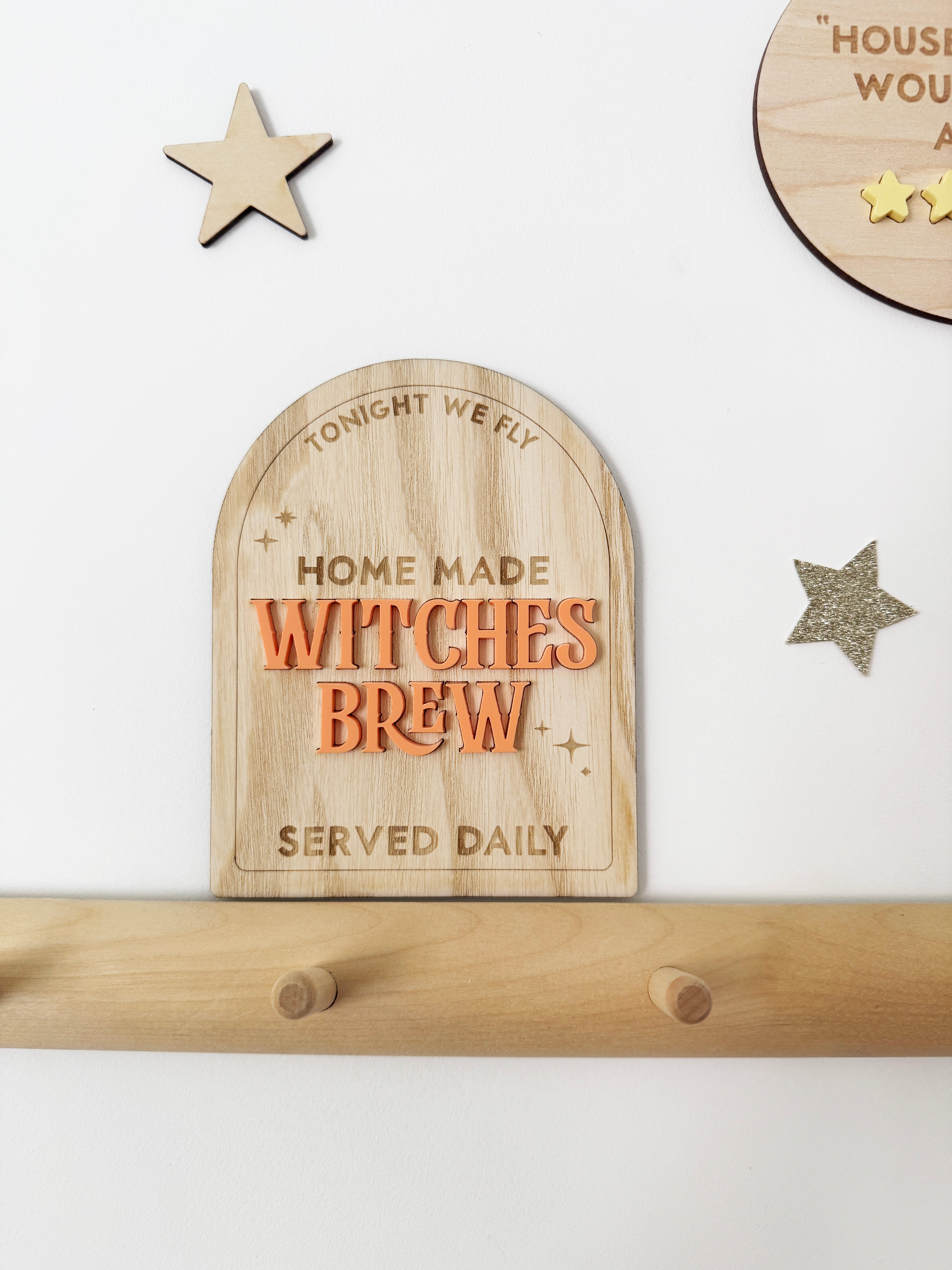 Witches brew halloween shelf sitter
