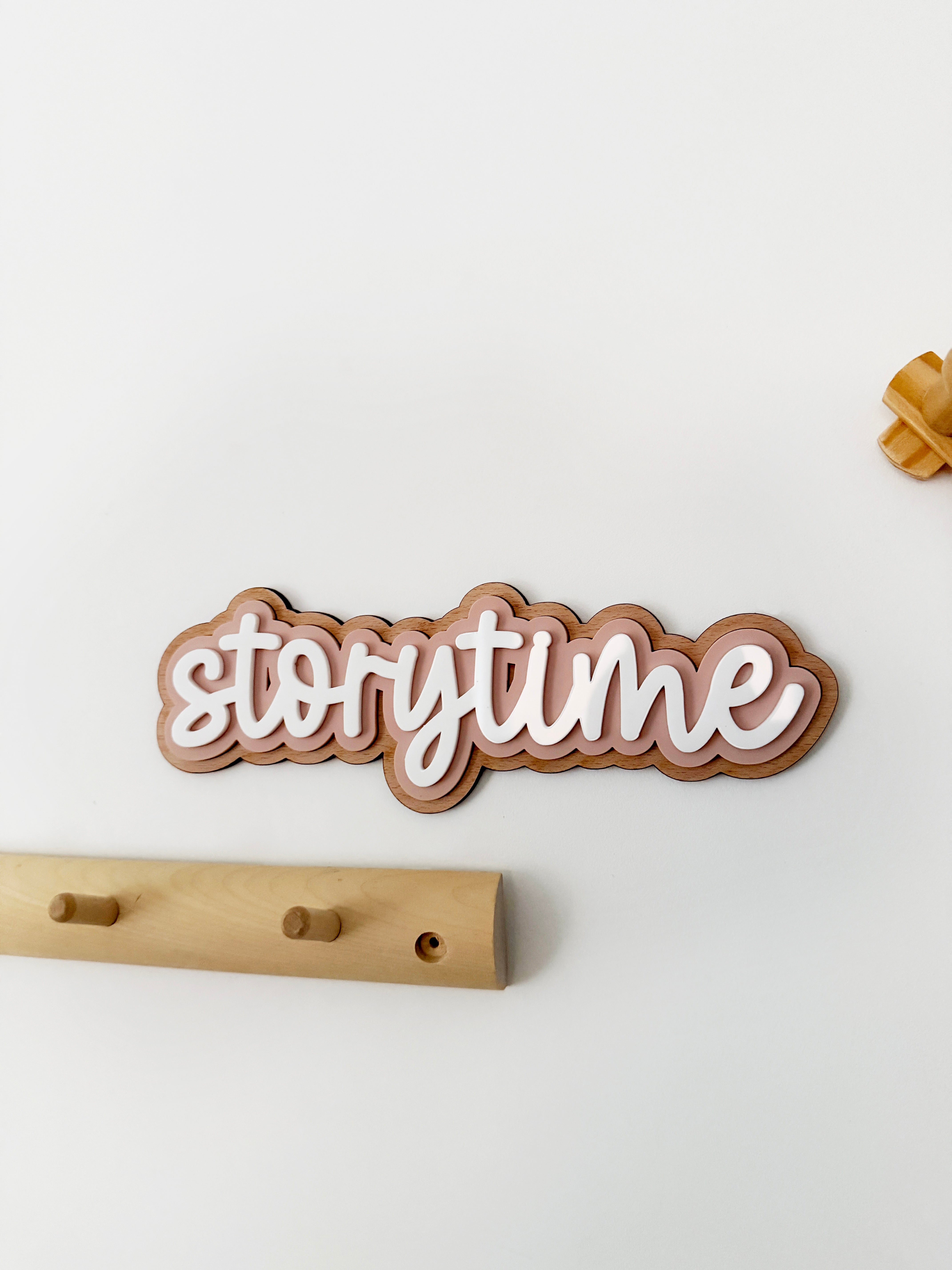 Storytime triple layer wall sign
