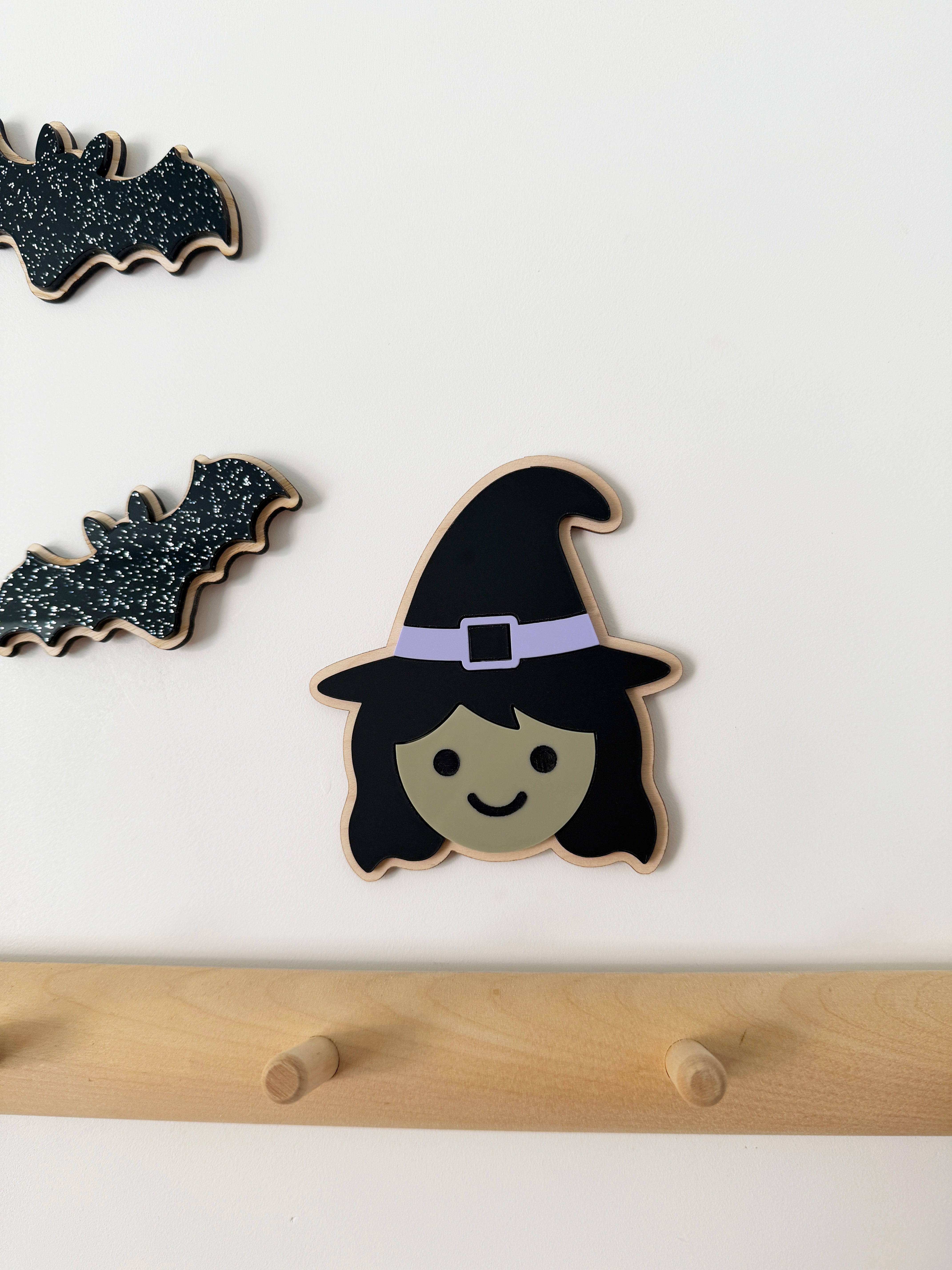 Witchy halloween wall shape