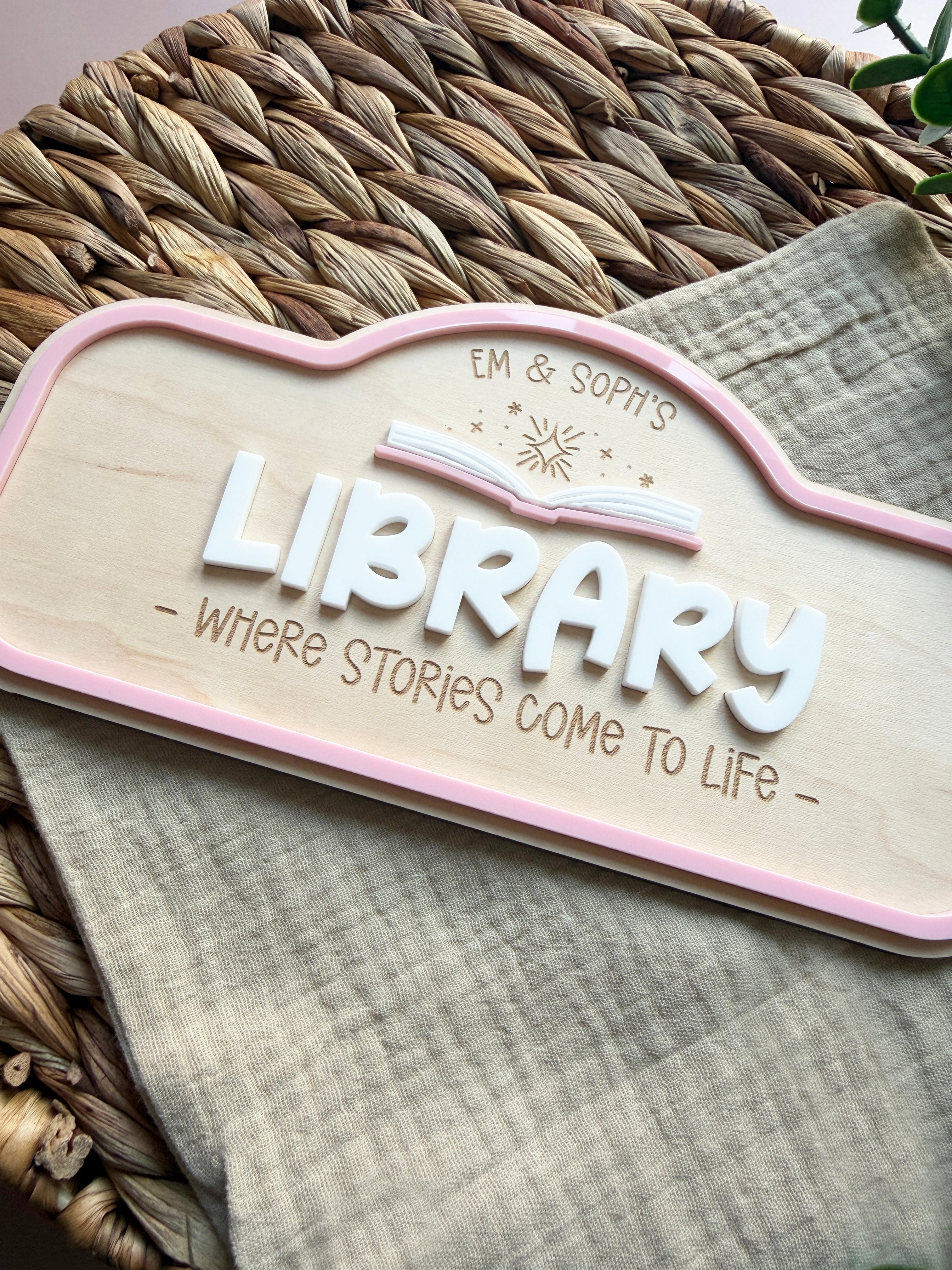 Personalised role play sign - Library
