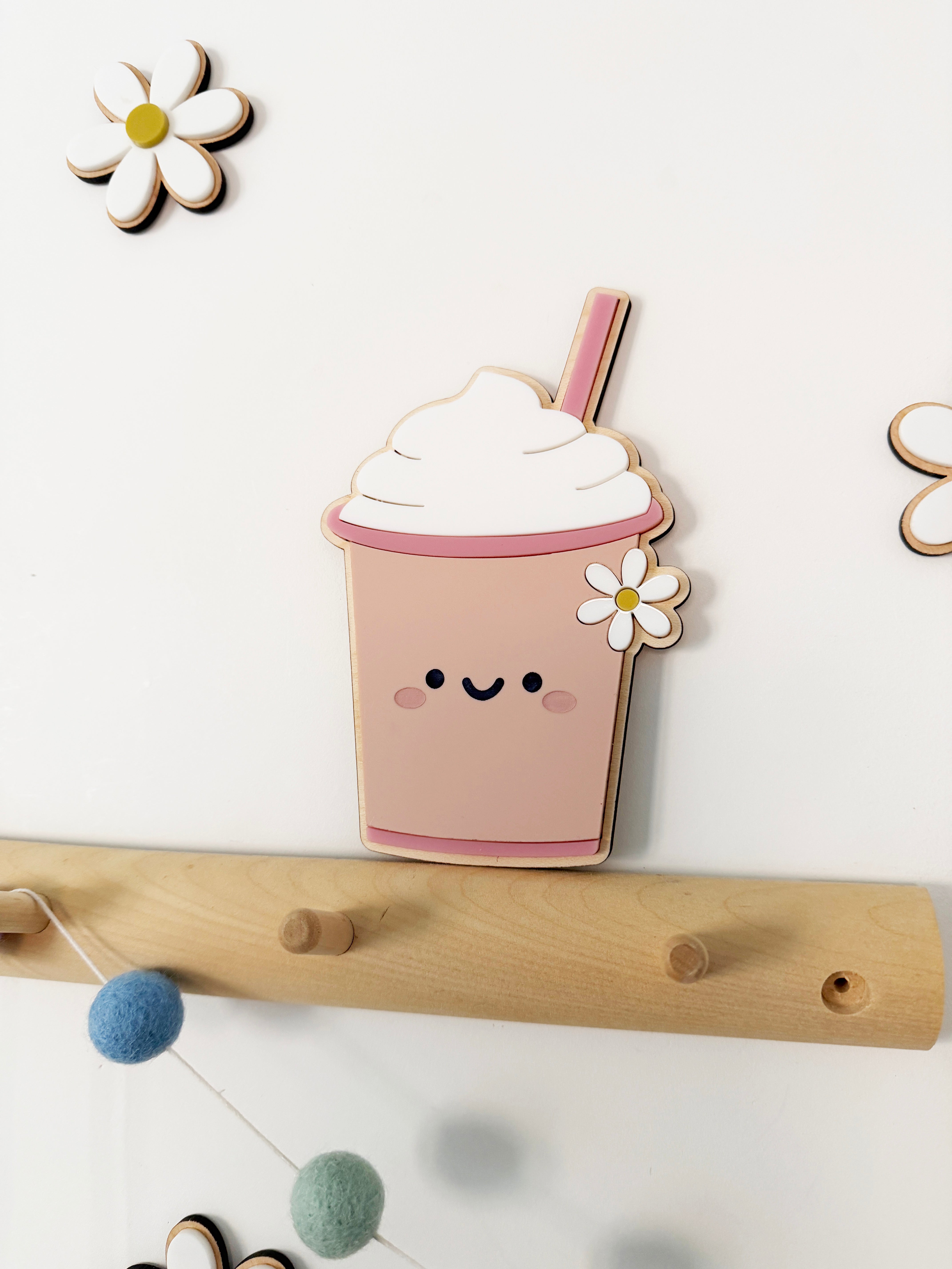 Smiley milkshake wall shape (Foodie Rays)