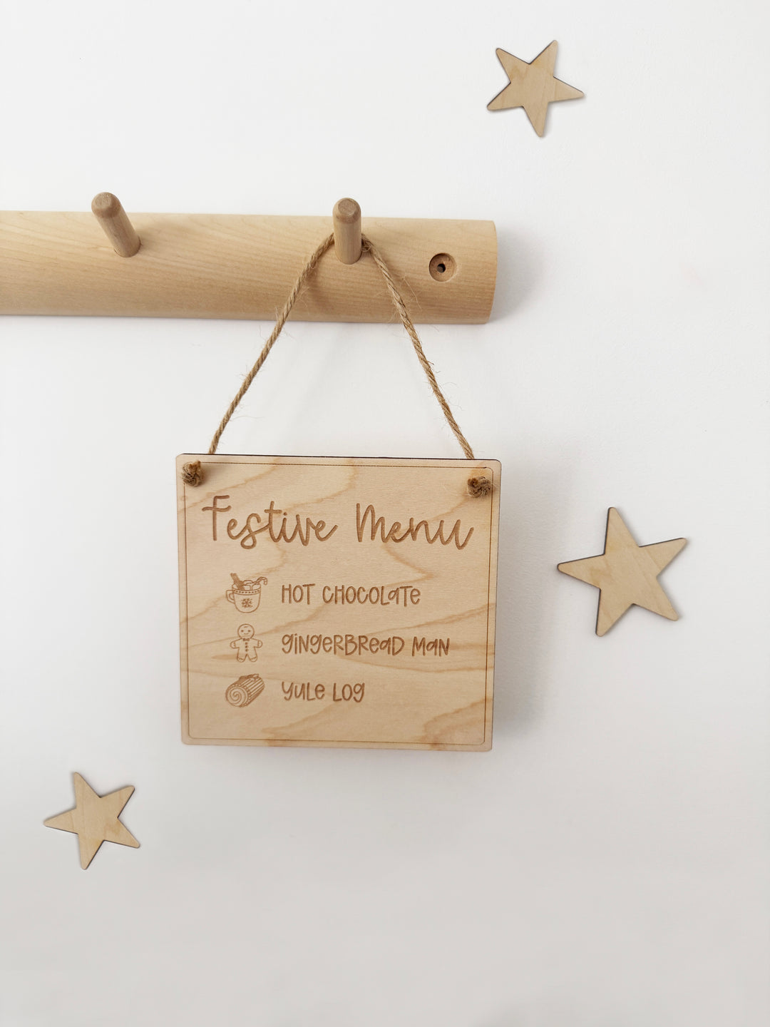 Play kitchen festive mini menu pennant
