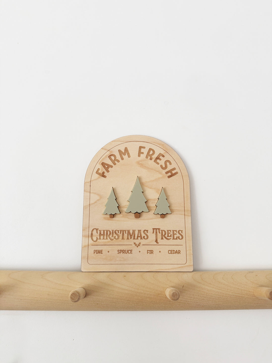 Farm fresh Christmas tree shelf sitter