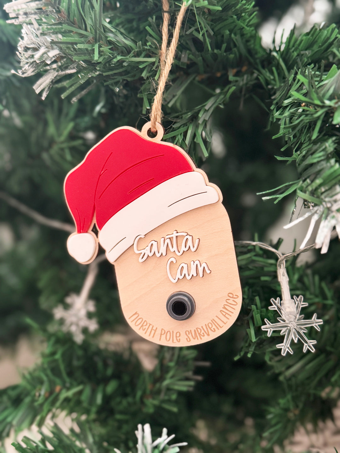 Santa cam hanging decoration