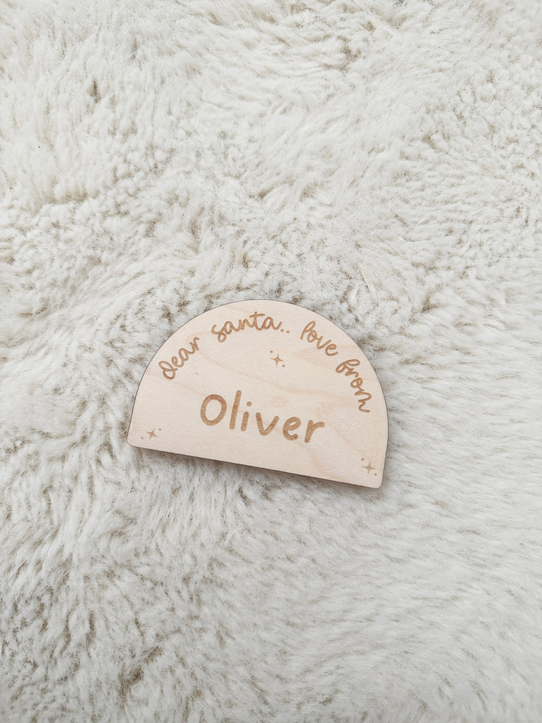 Personalised santa list holder magnet