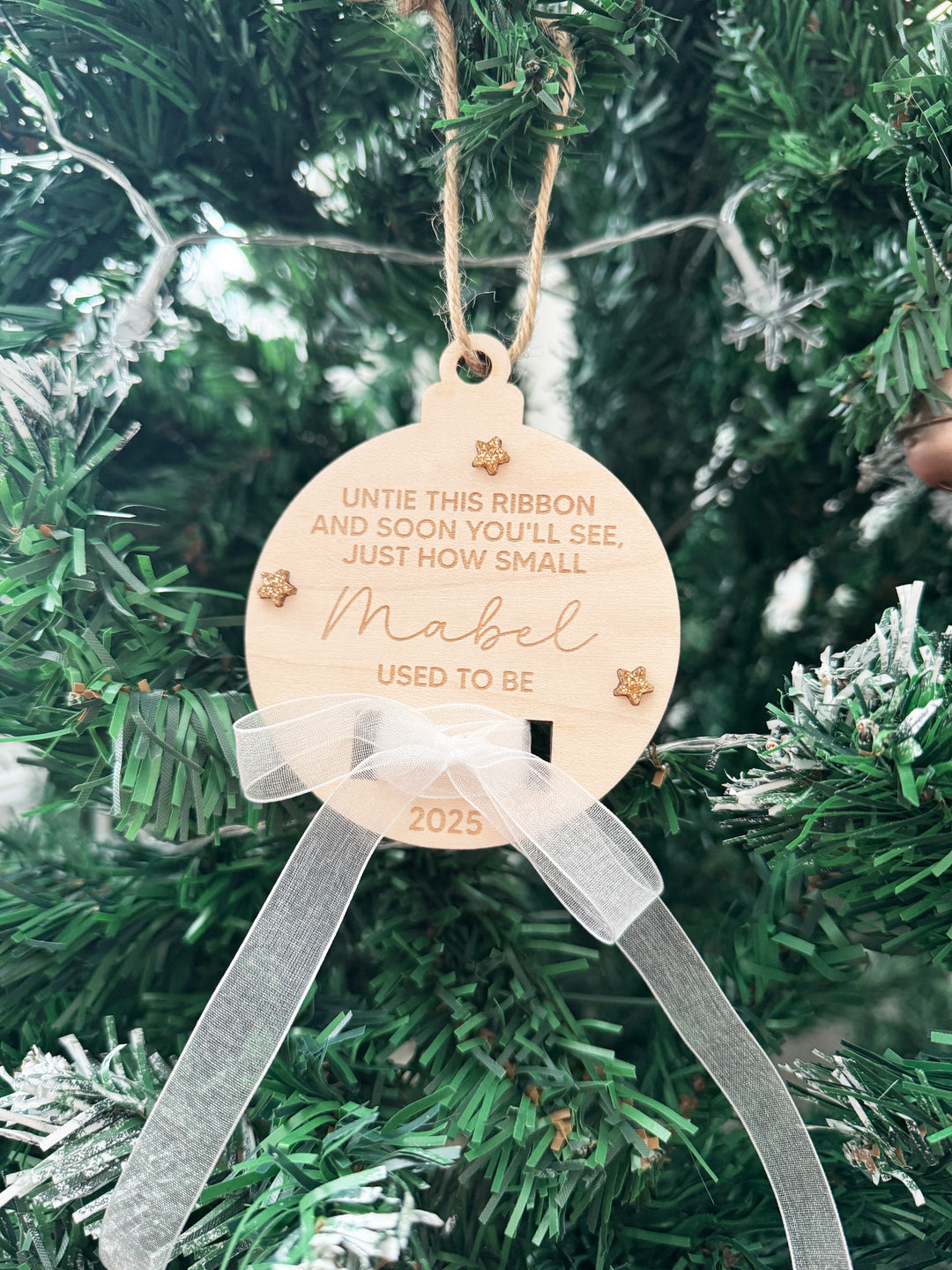 Personalised length memory tree decoration