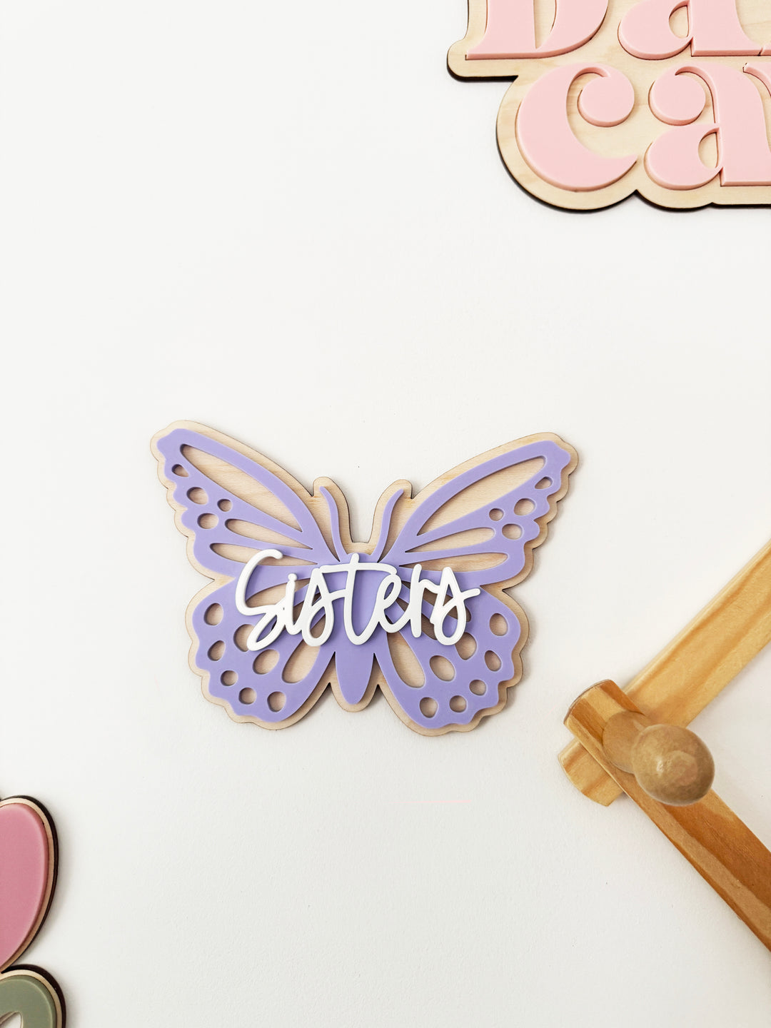Personalised double layer butterfly wall decor