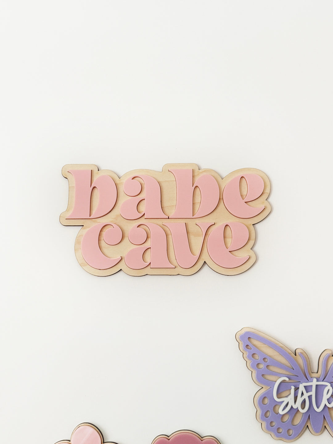 Babe cave retro wall sign