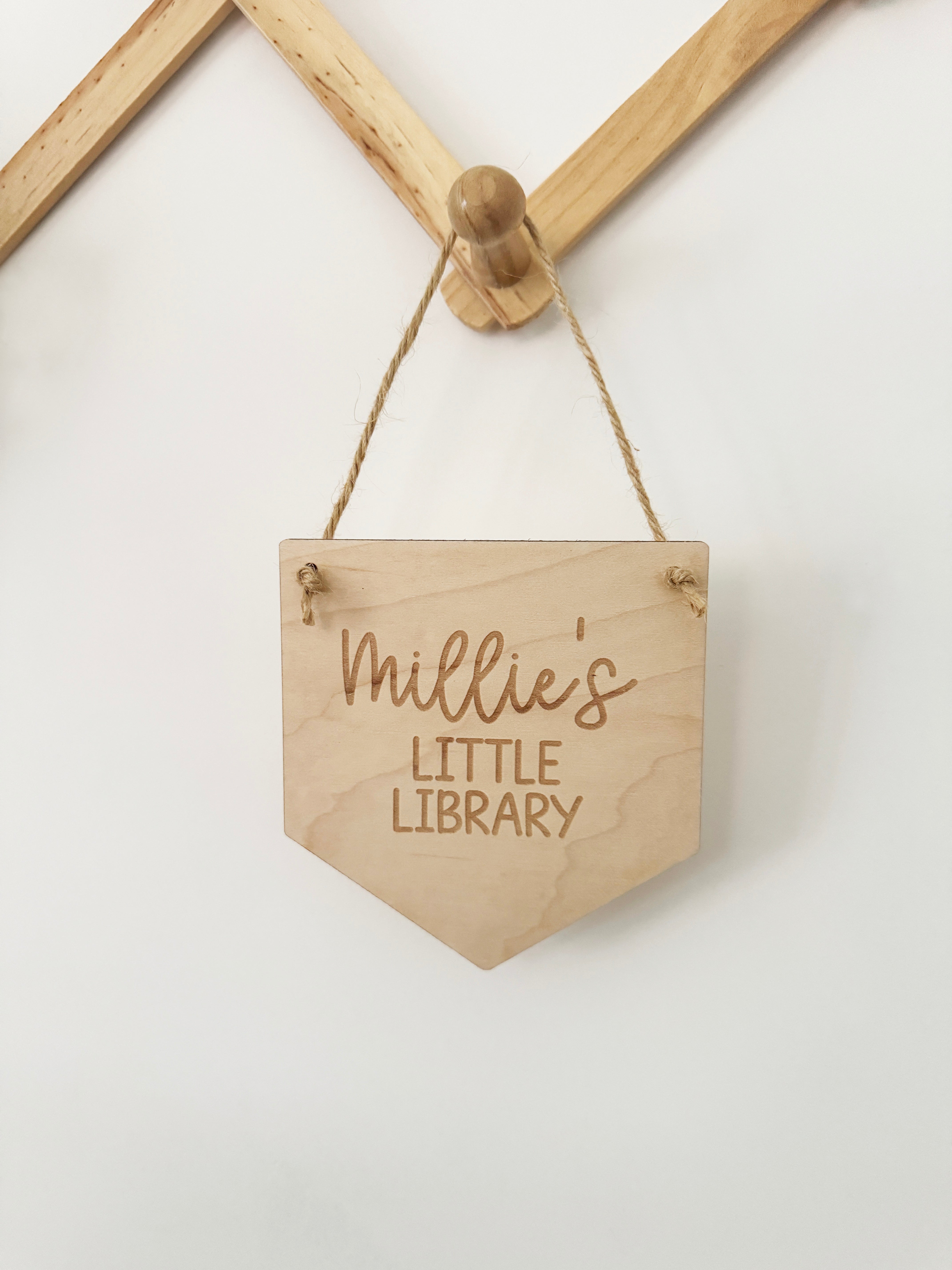 Personalised Little Library Mini Pennant