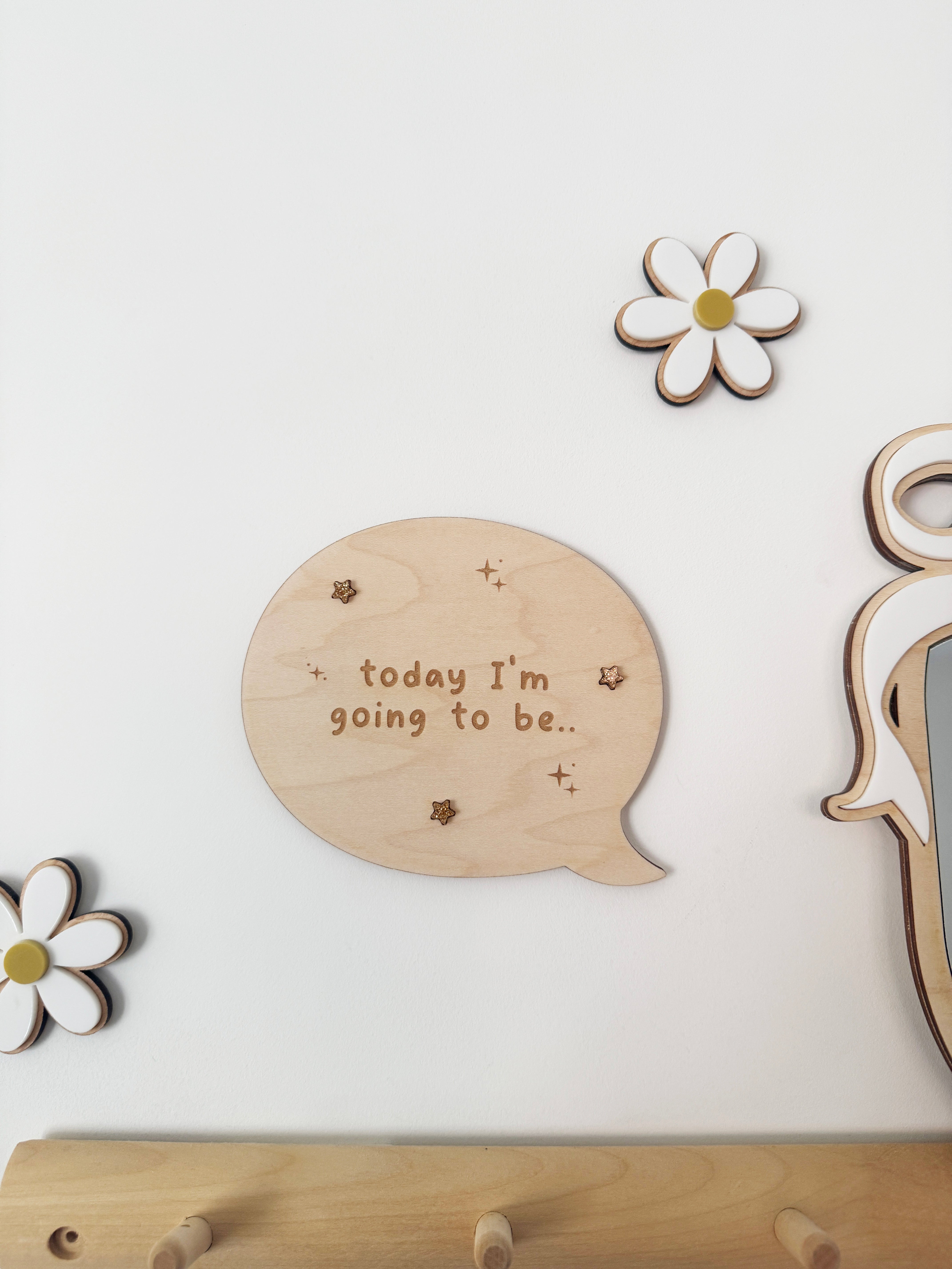Today I'm going to be.. dress up speech bubble