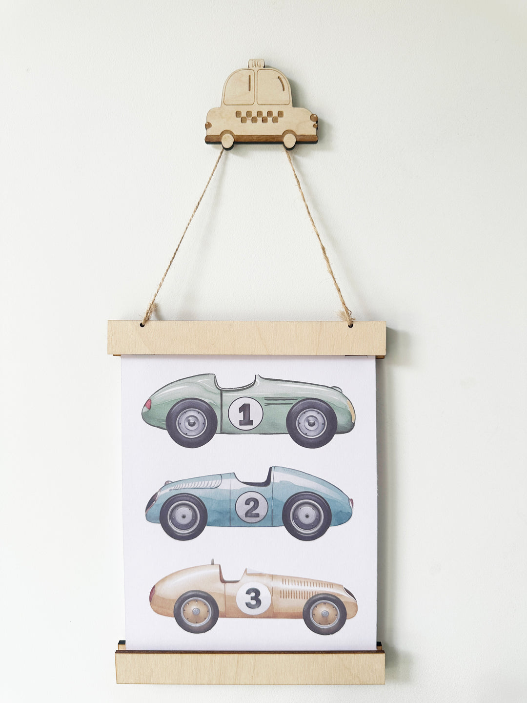 Retro car A5 wall print