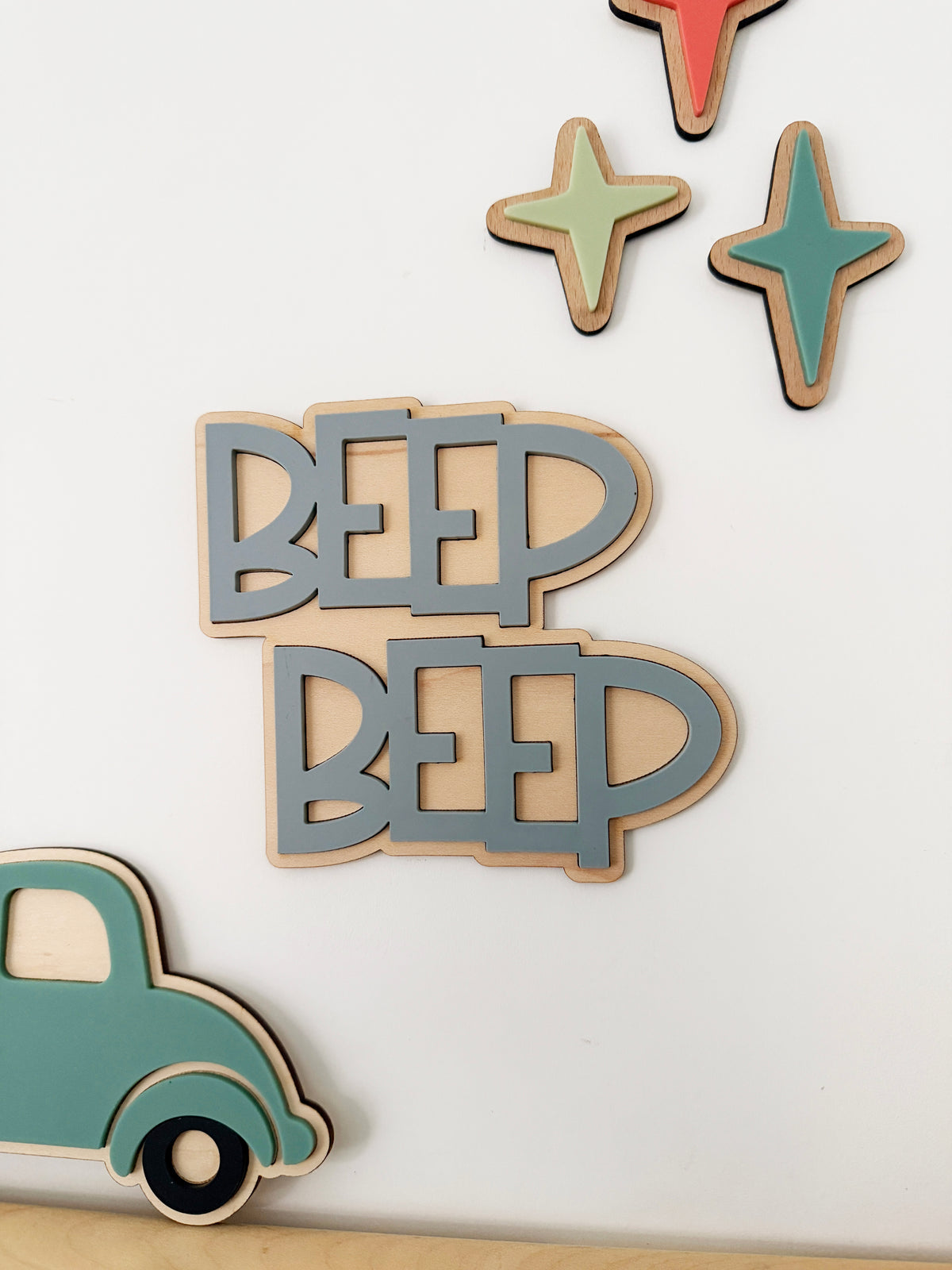 Beep Beep Wall word sign