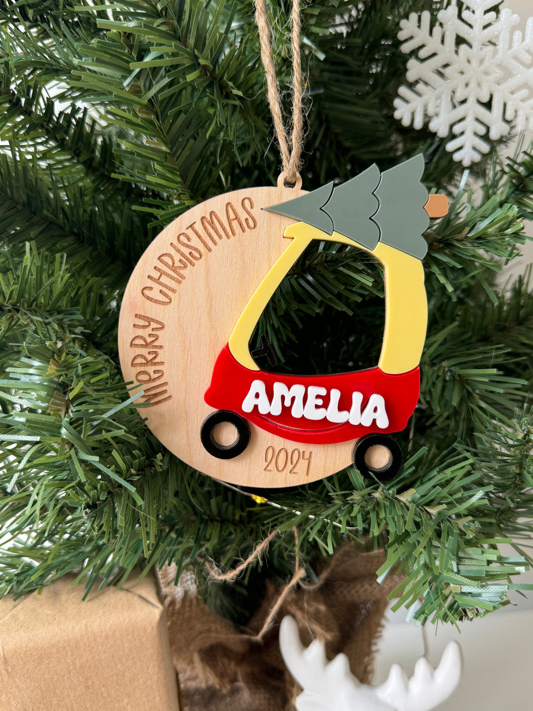 Personalised Christmas car decoration