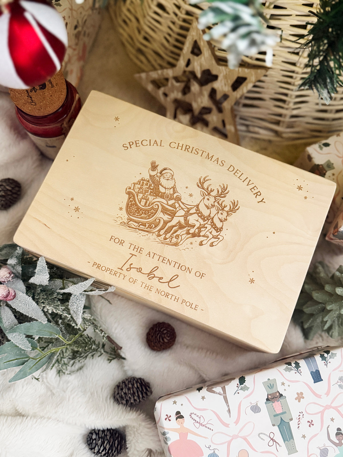 Personalised special delivery lidded Christmas box *Limited Availability*