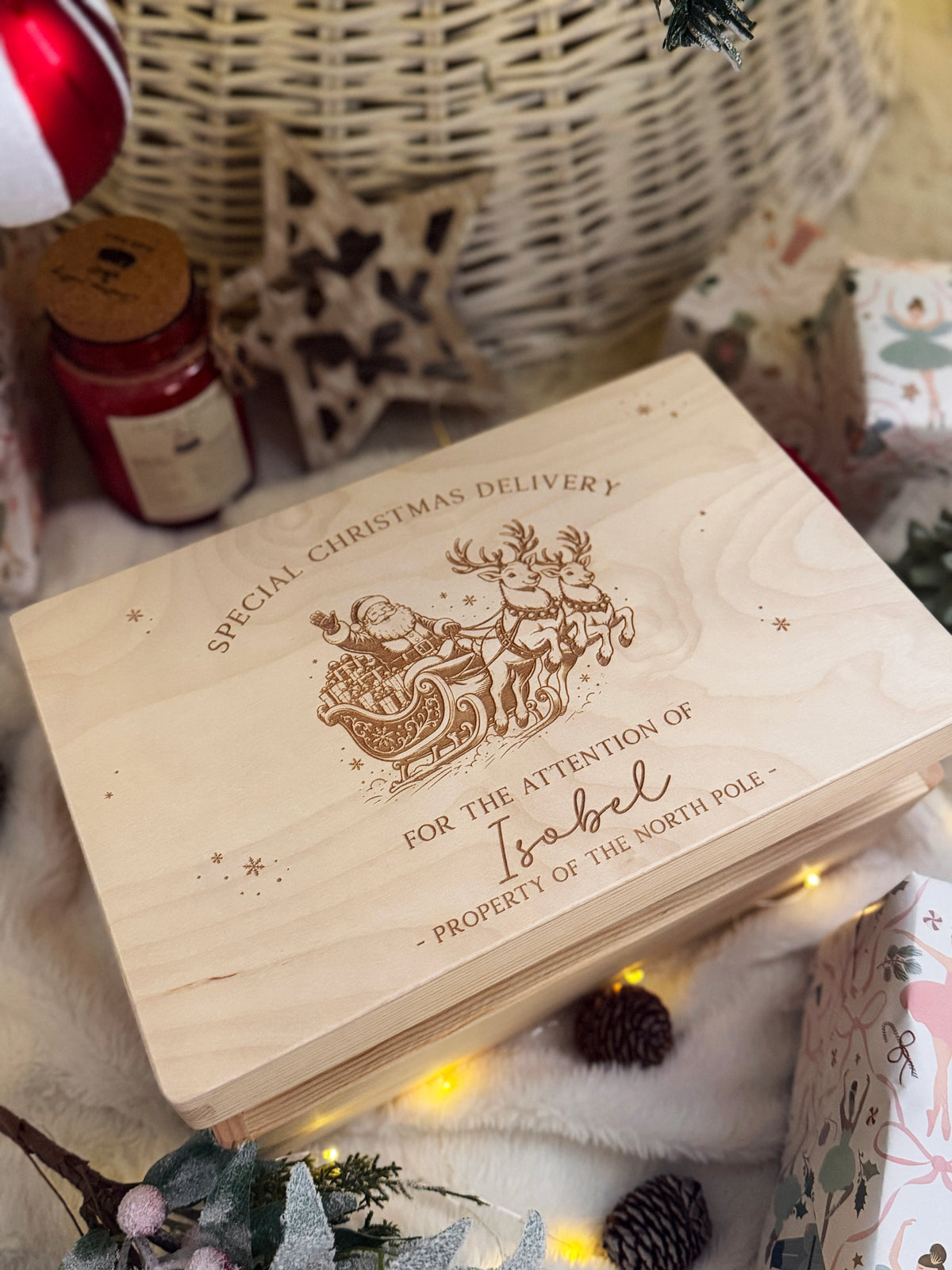 Personalised special delivery lidded Christmas box *Limited Availability*