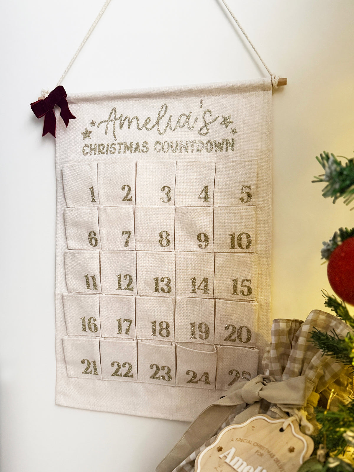 Personalised Christmas hanging advent calendar *Limited Availability*
