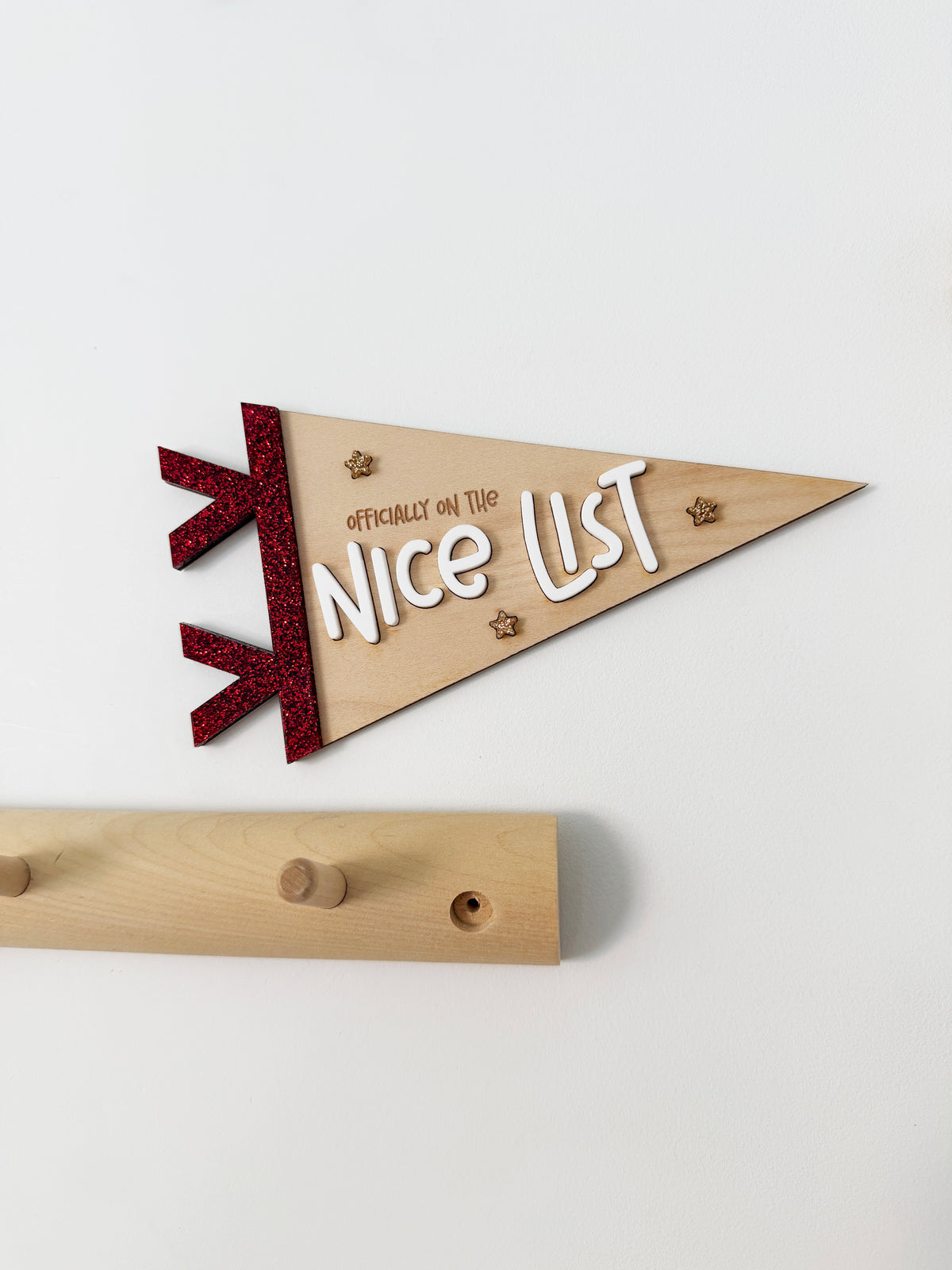 Officially on the nice list pennant flag