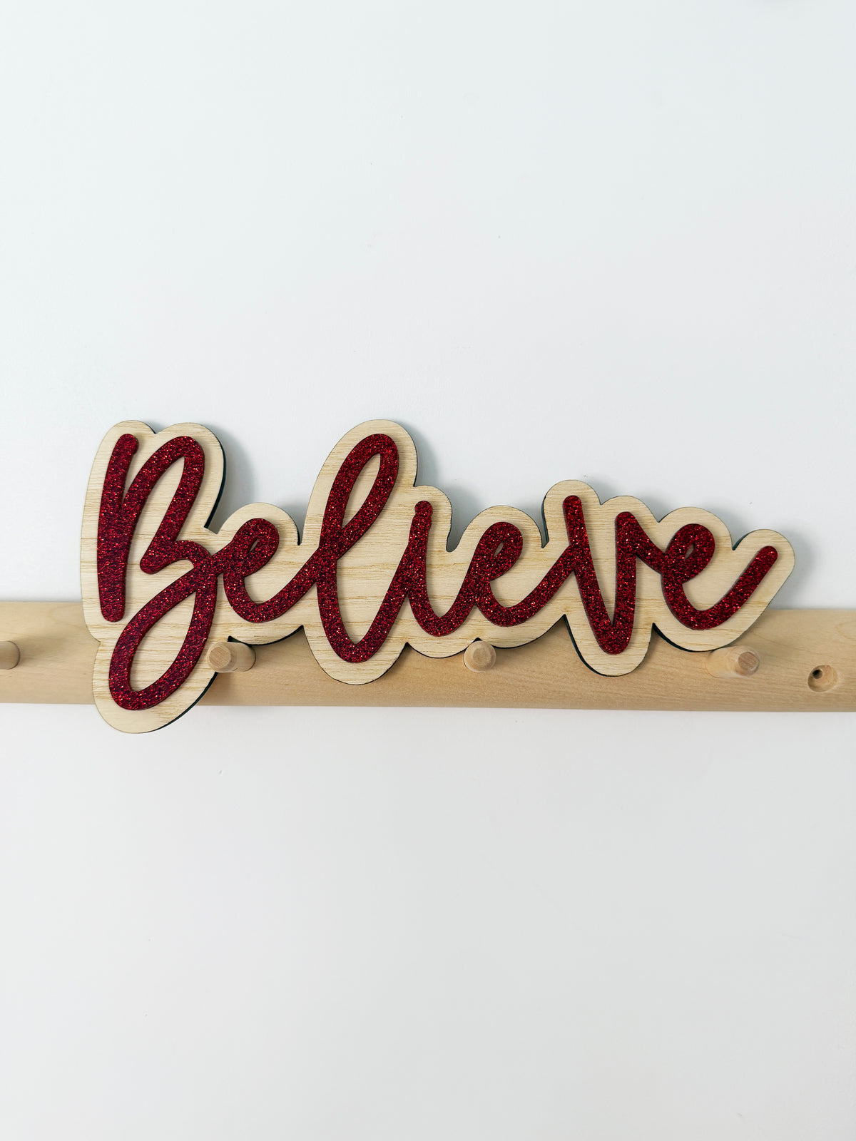 Christmas believe wall sign