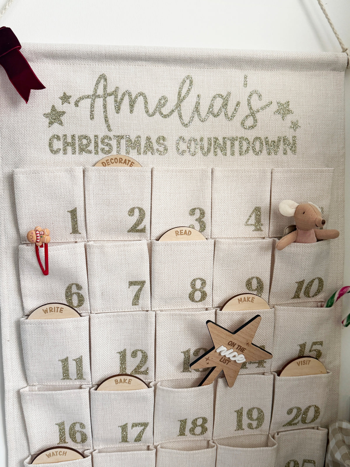 Personalised Christmas hanging advent calendar *Limited Availability*