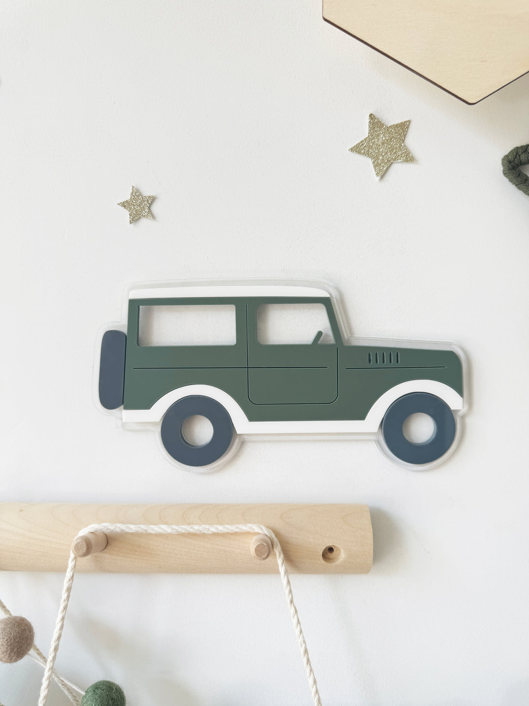 Acrylic jeep wall shape sign