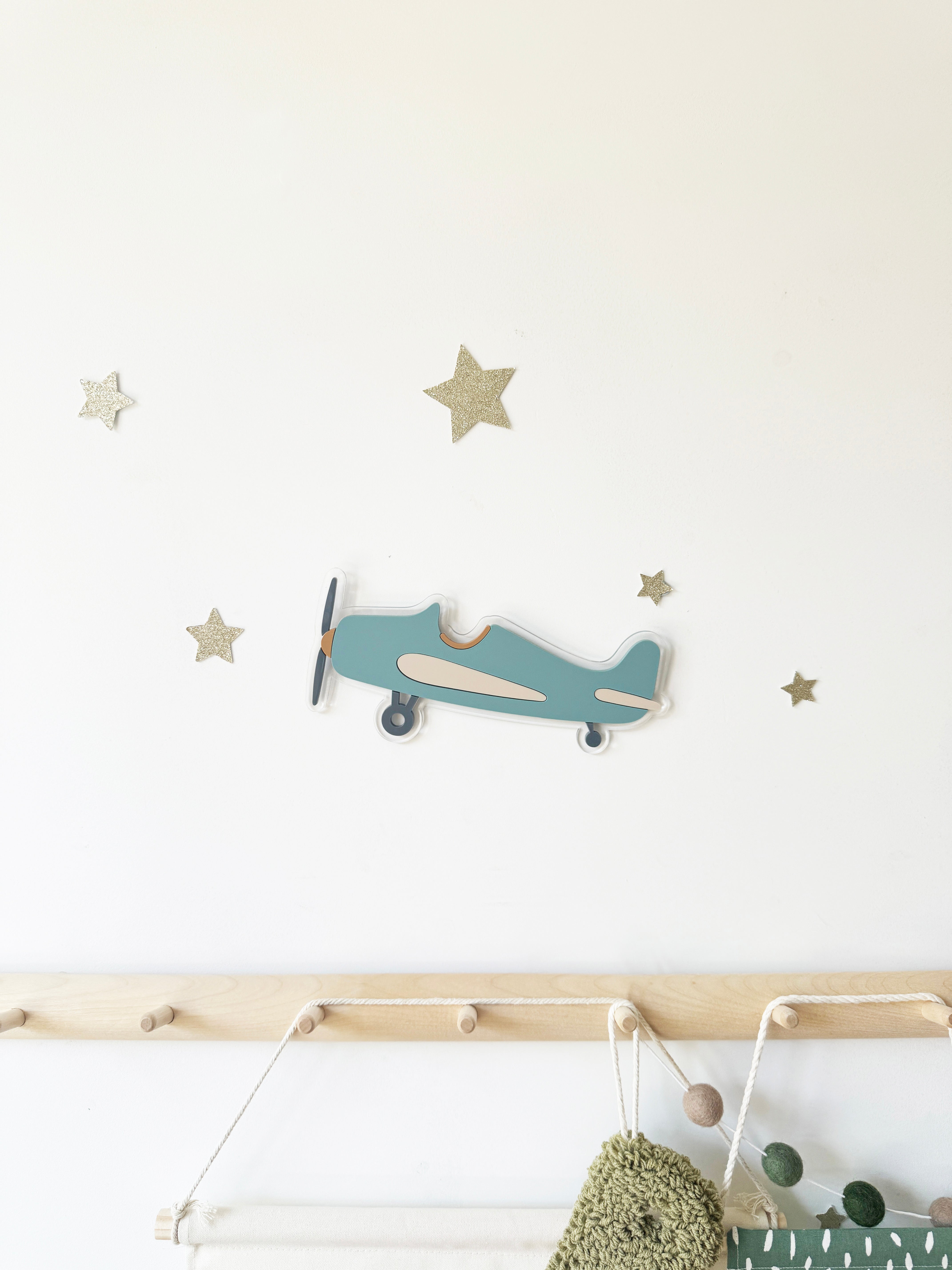 Acrylic aeroplane wall shape
