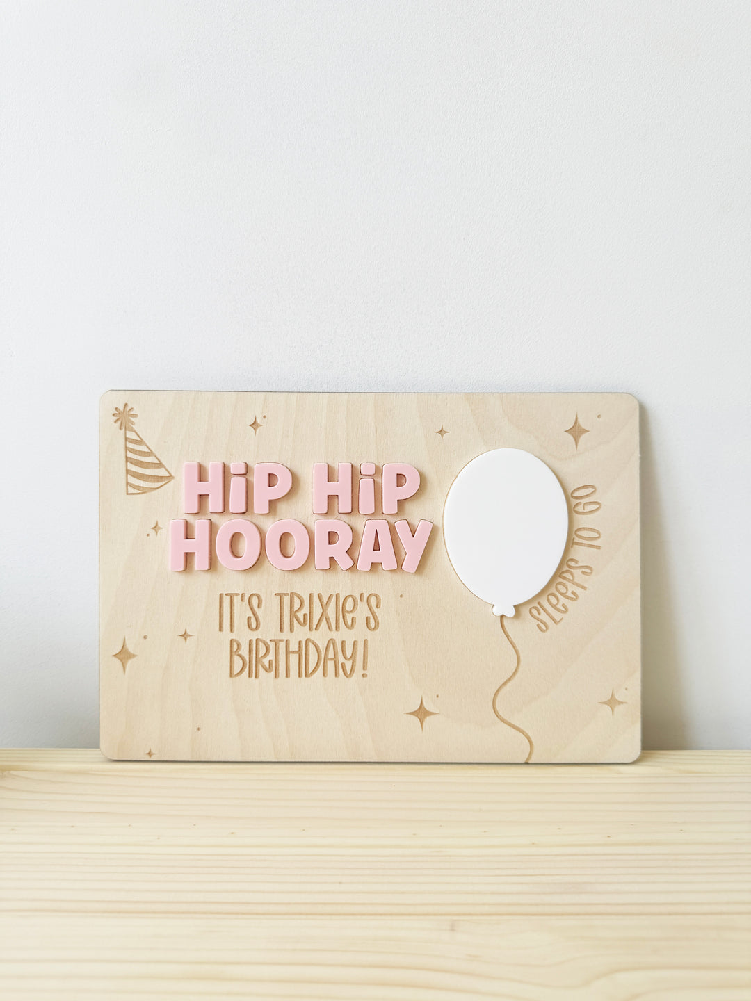 Personalised birthday countdown board