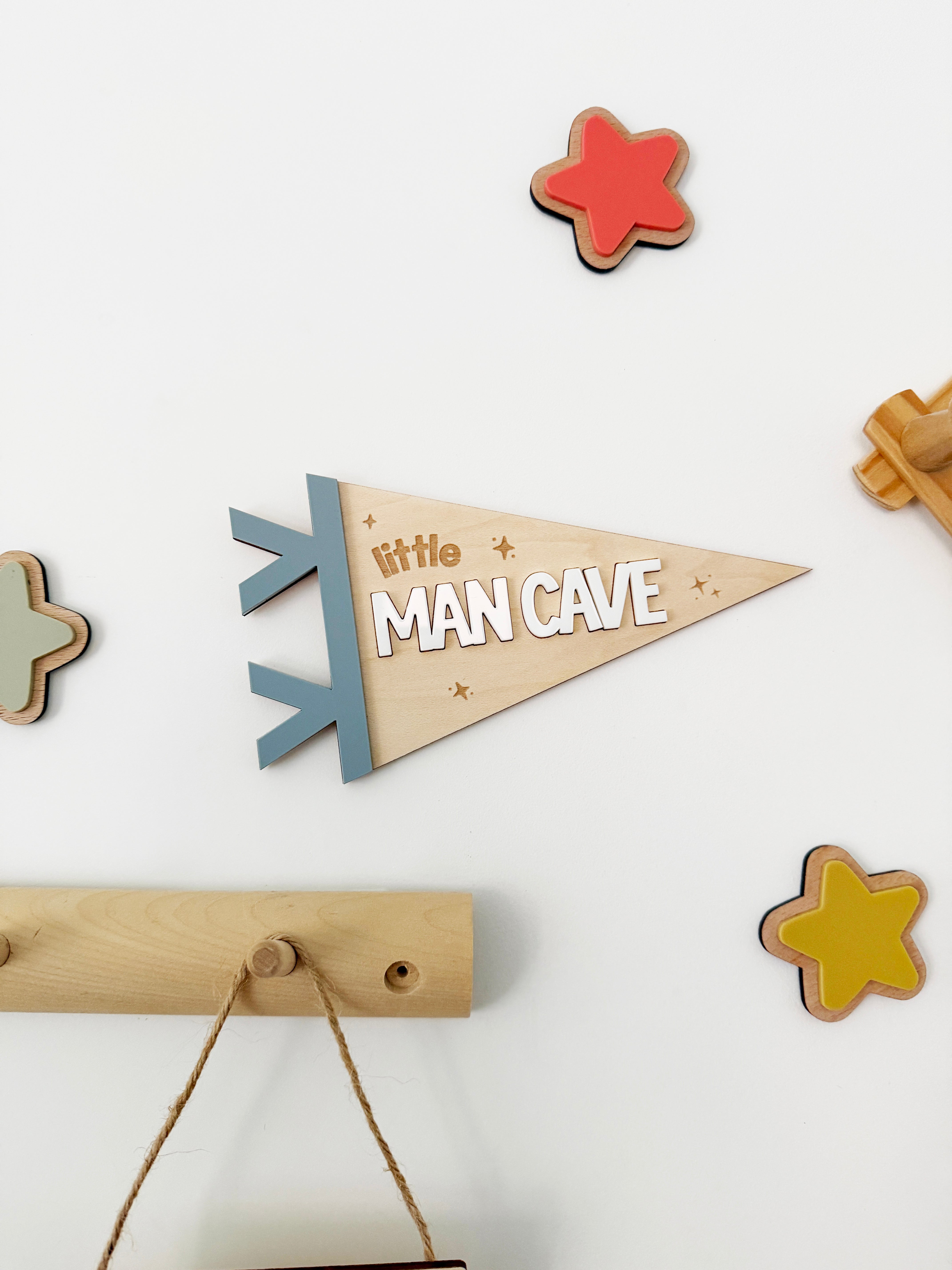 Little man cave pennant flag