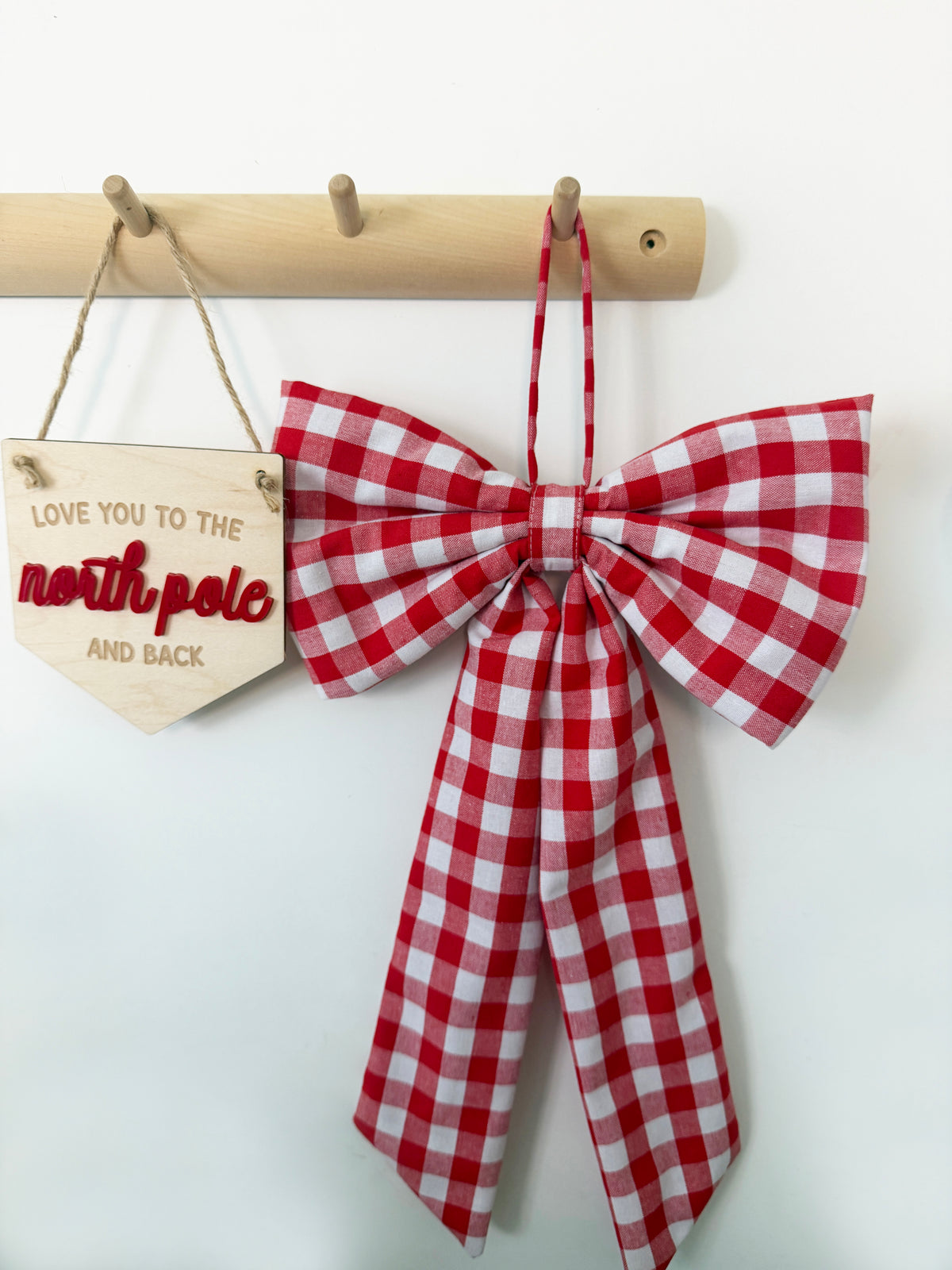 Gingham bow - Red (Pre-order)