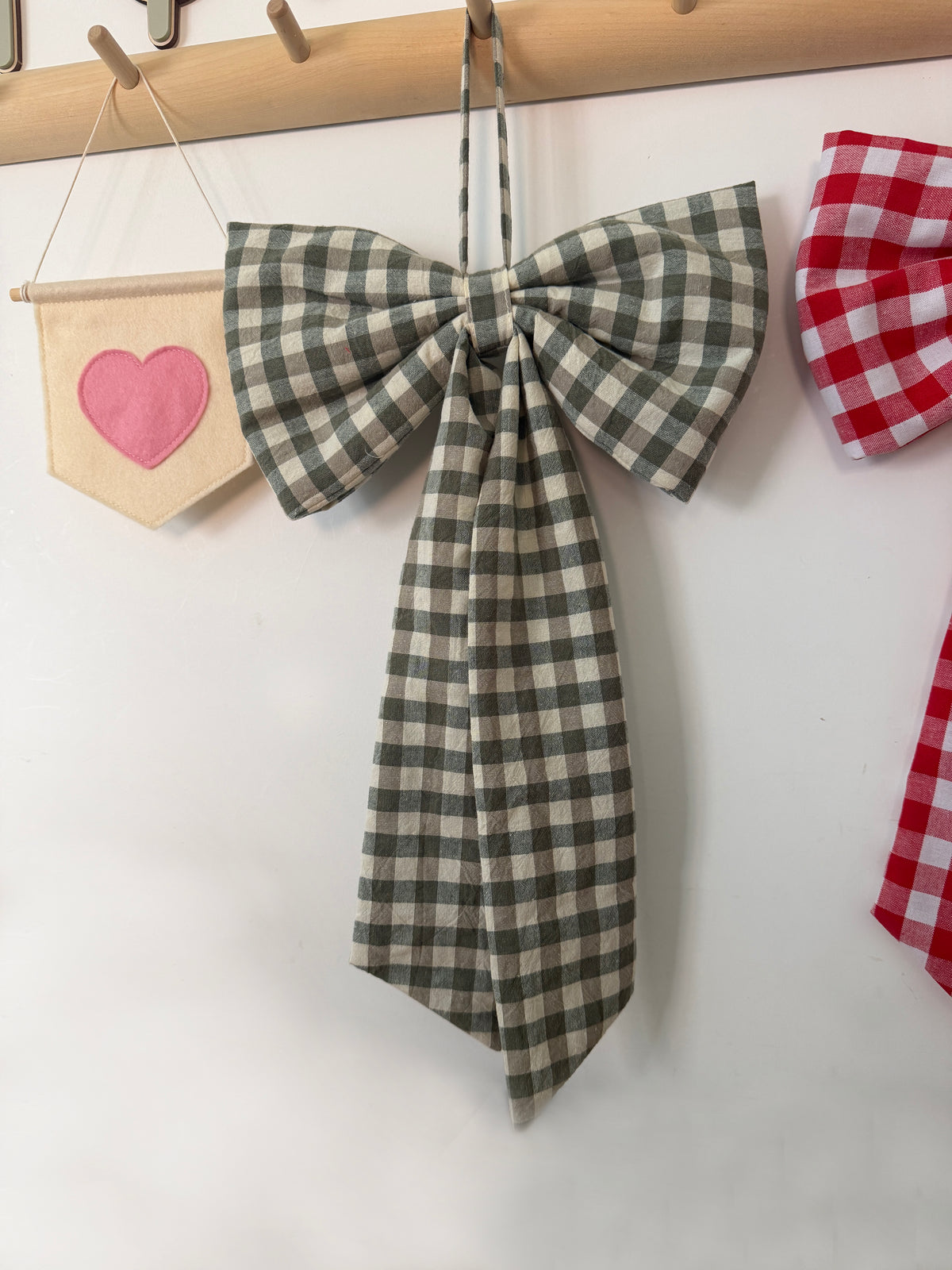 Gingham bow - Green (Pre-order)