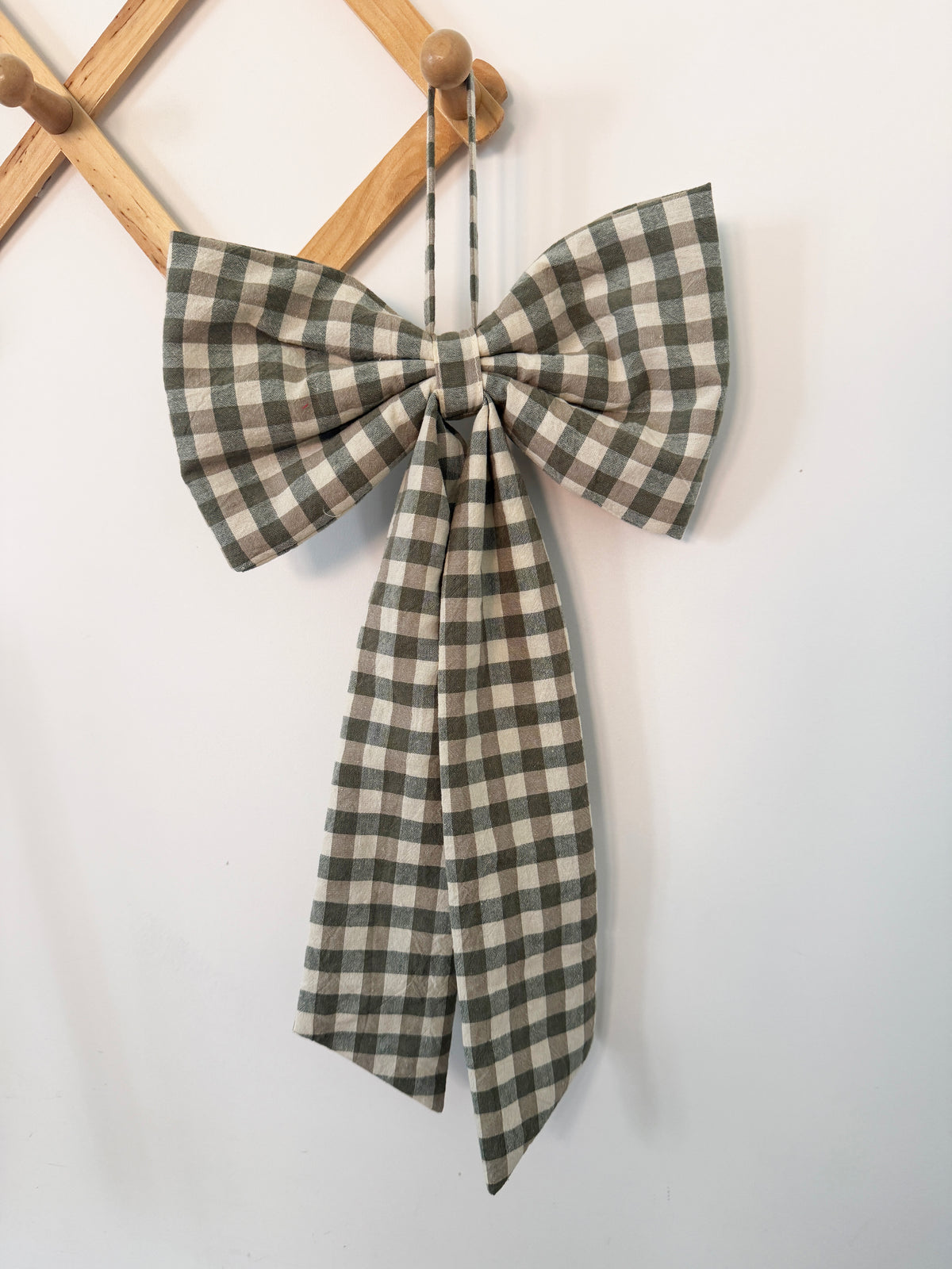 Gingham bow - Green (Pre-order)