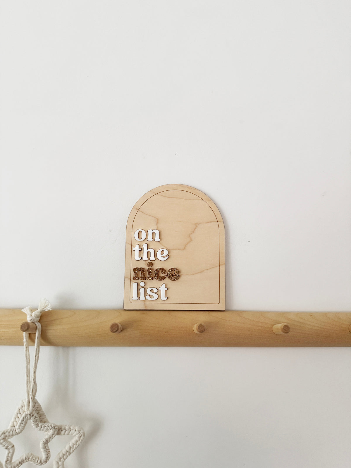 Nice list Christmas shelf sitter