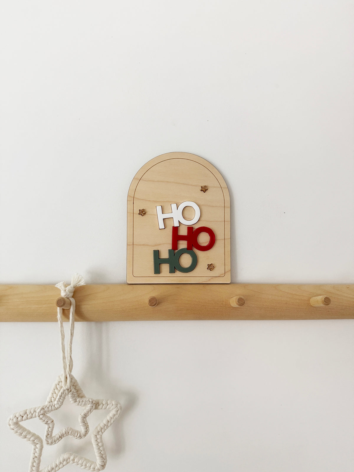 Ho Ho Ho Christmas shelf sitter
