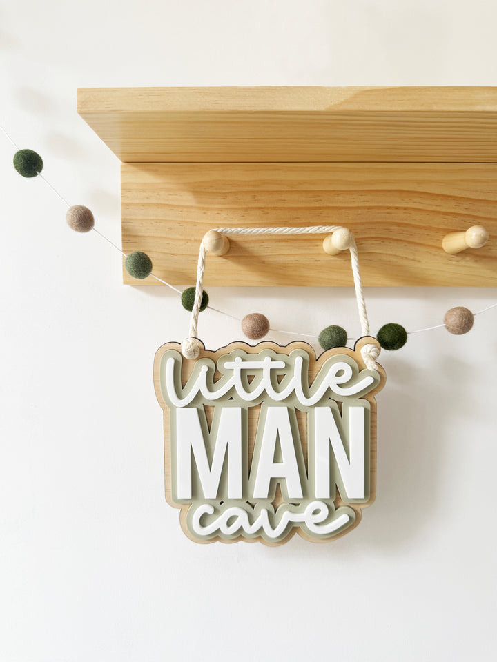 Little man cave triple layer wall hanging
