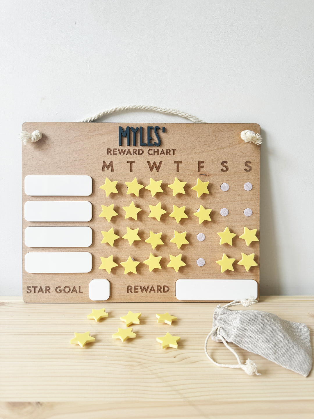 Personalised reward chart (boys)