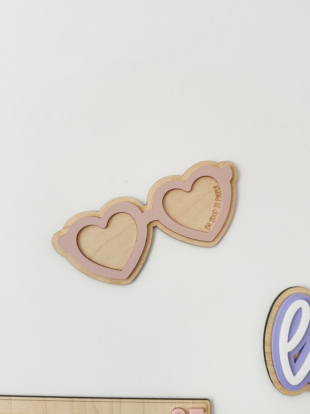 Heart shaped quote glasses