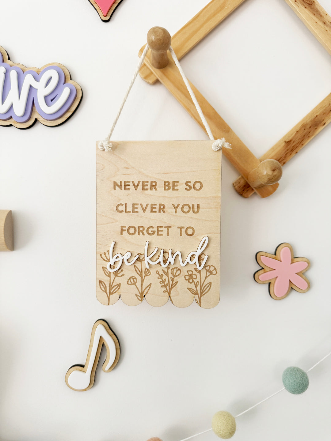 Never be so clever mini pennant