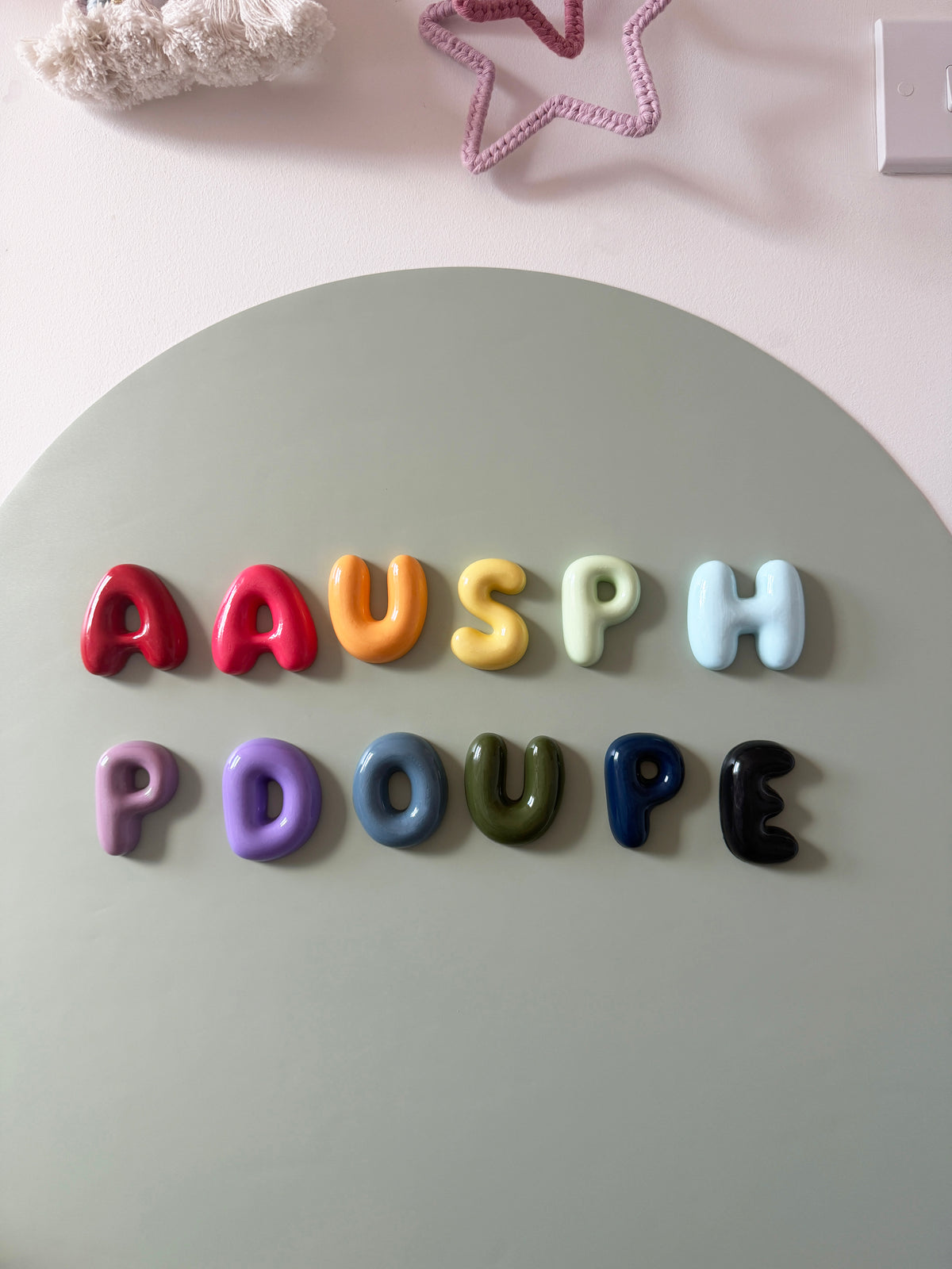 3d Bubble wall letters