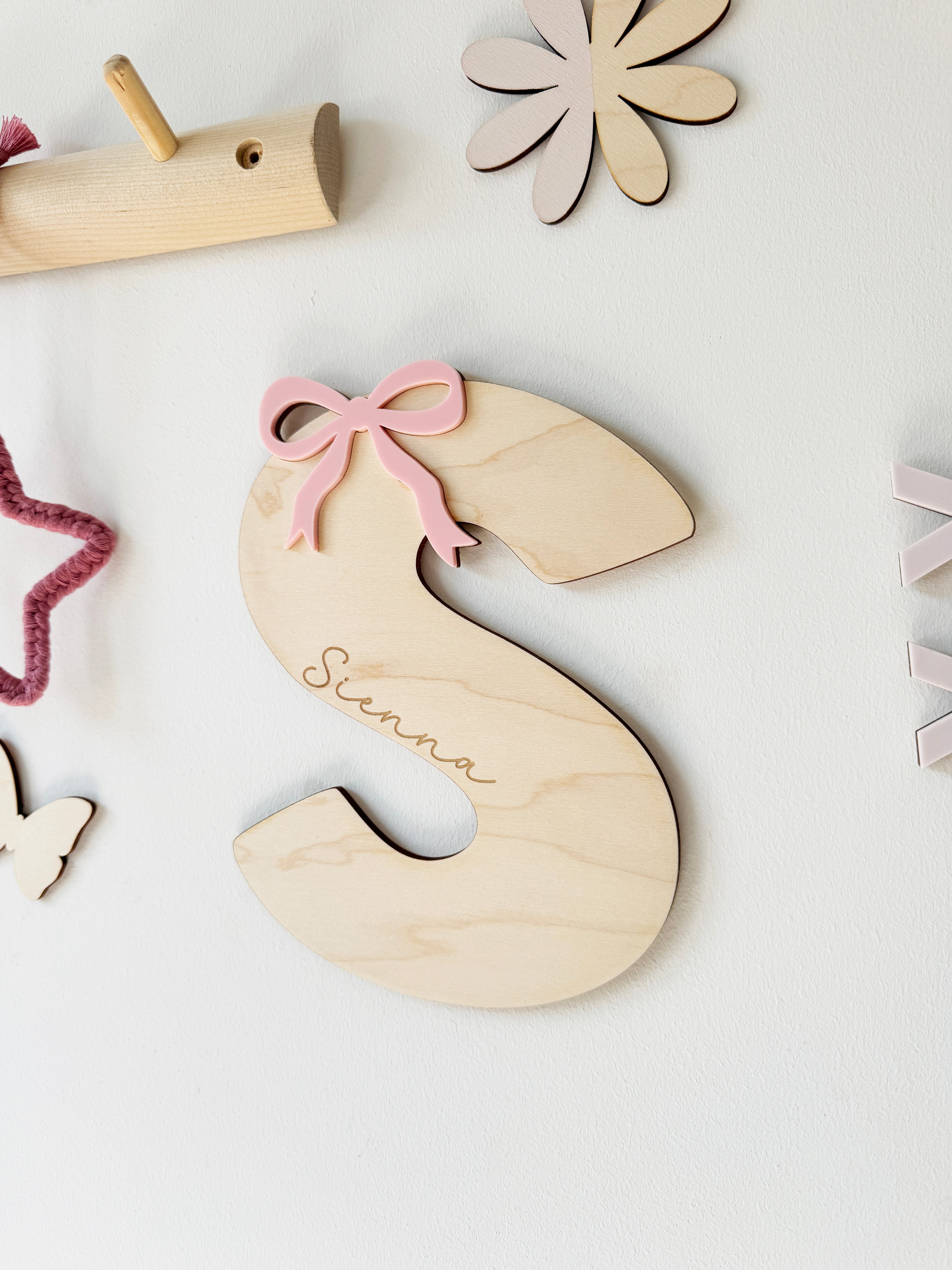 Personalised Bow initial letter