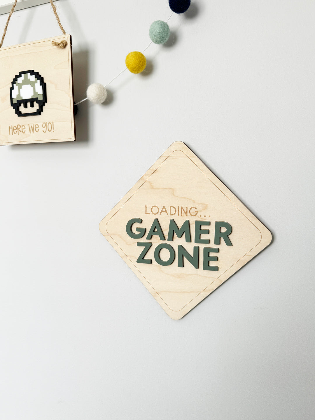 Gamer zone wall sign